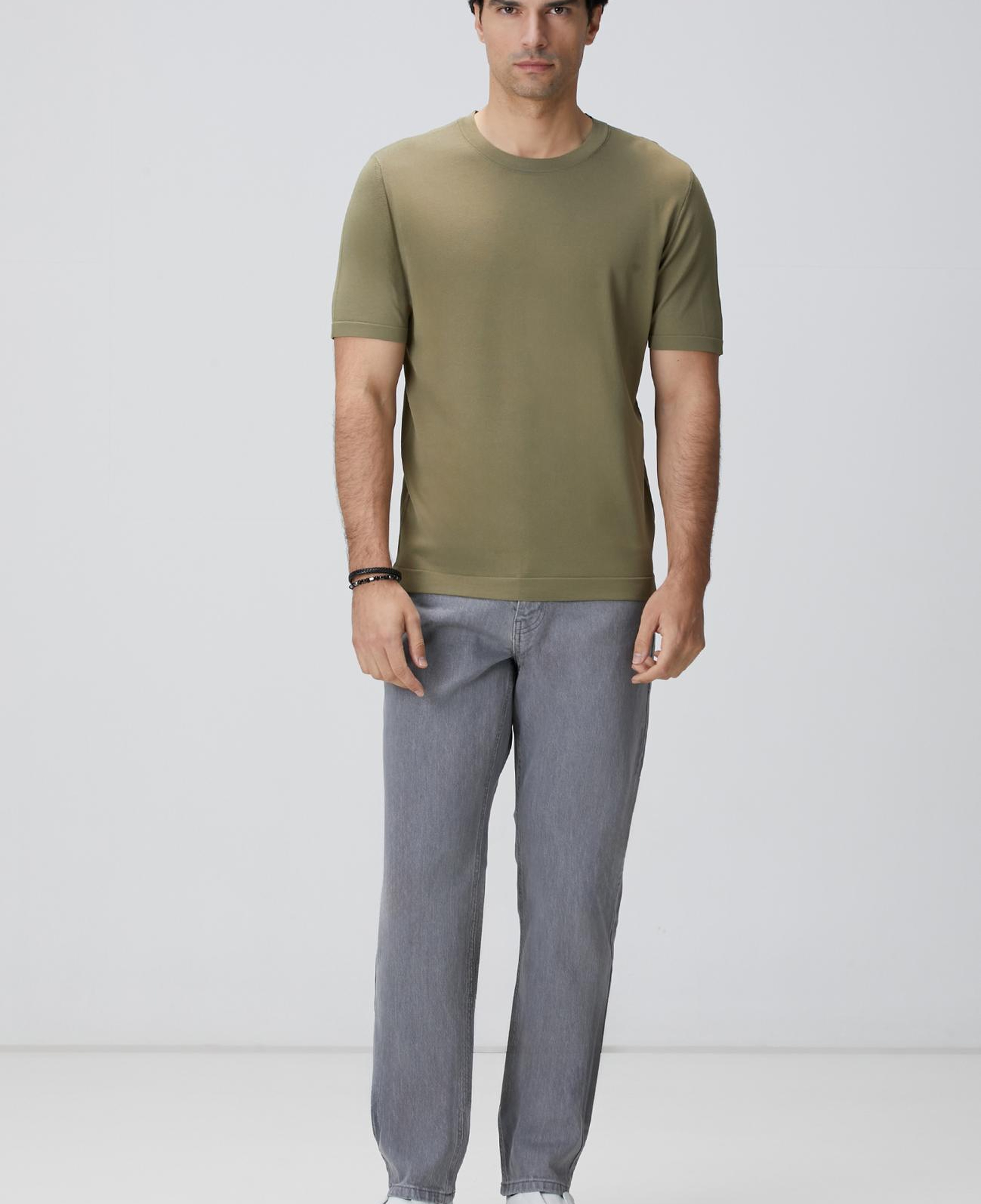 Network Erkek Açık Gri Denim Pantolon