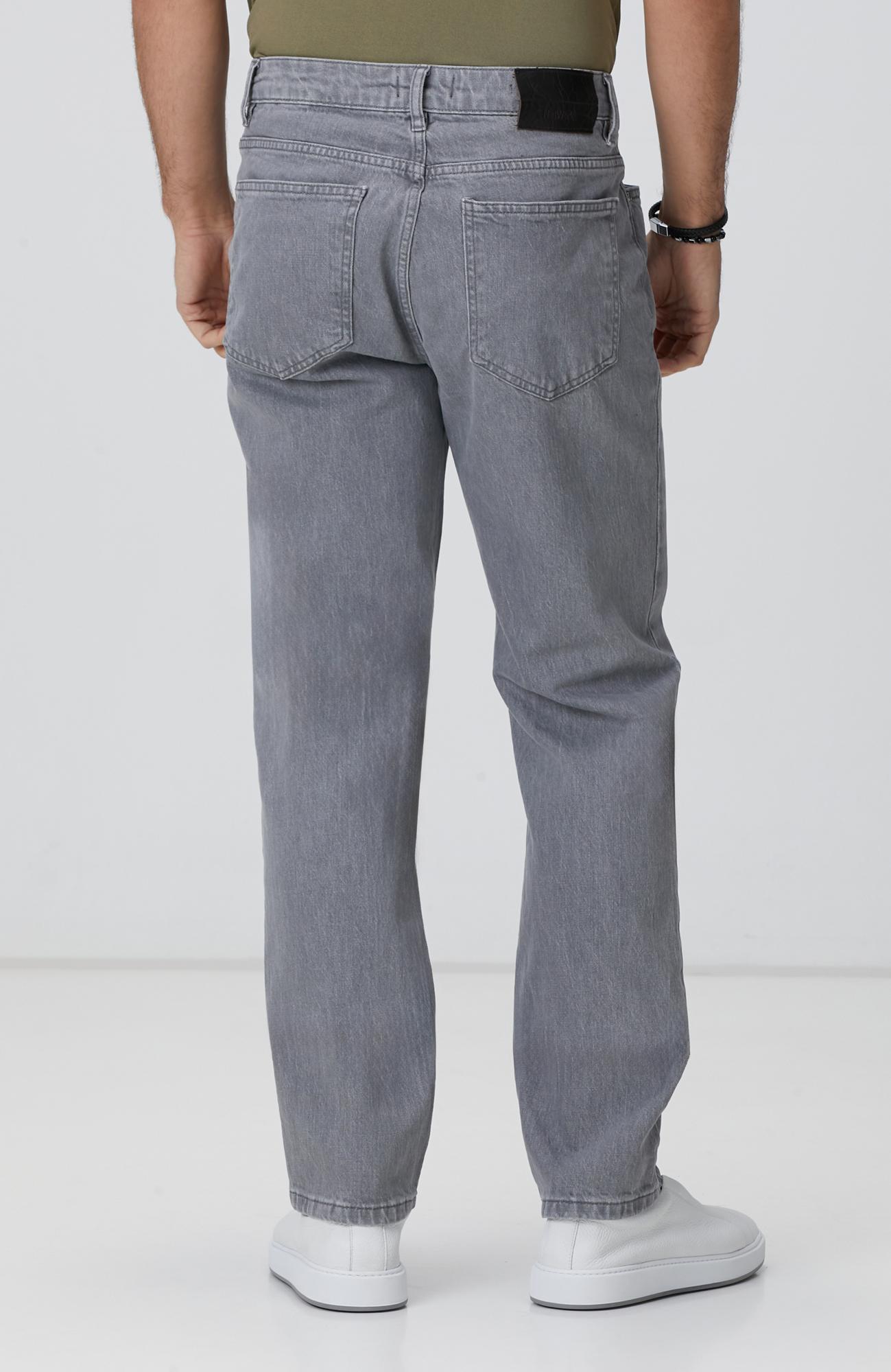 Network Erkek Açık Gri Denim Pantolon