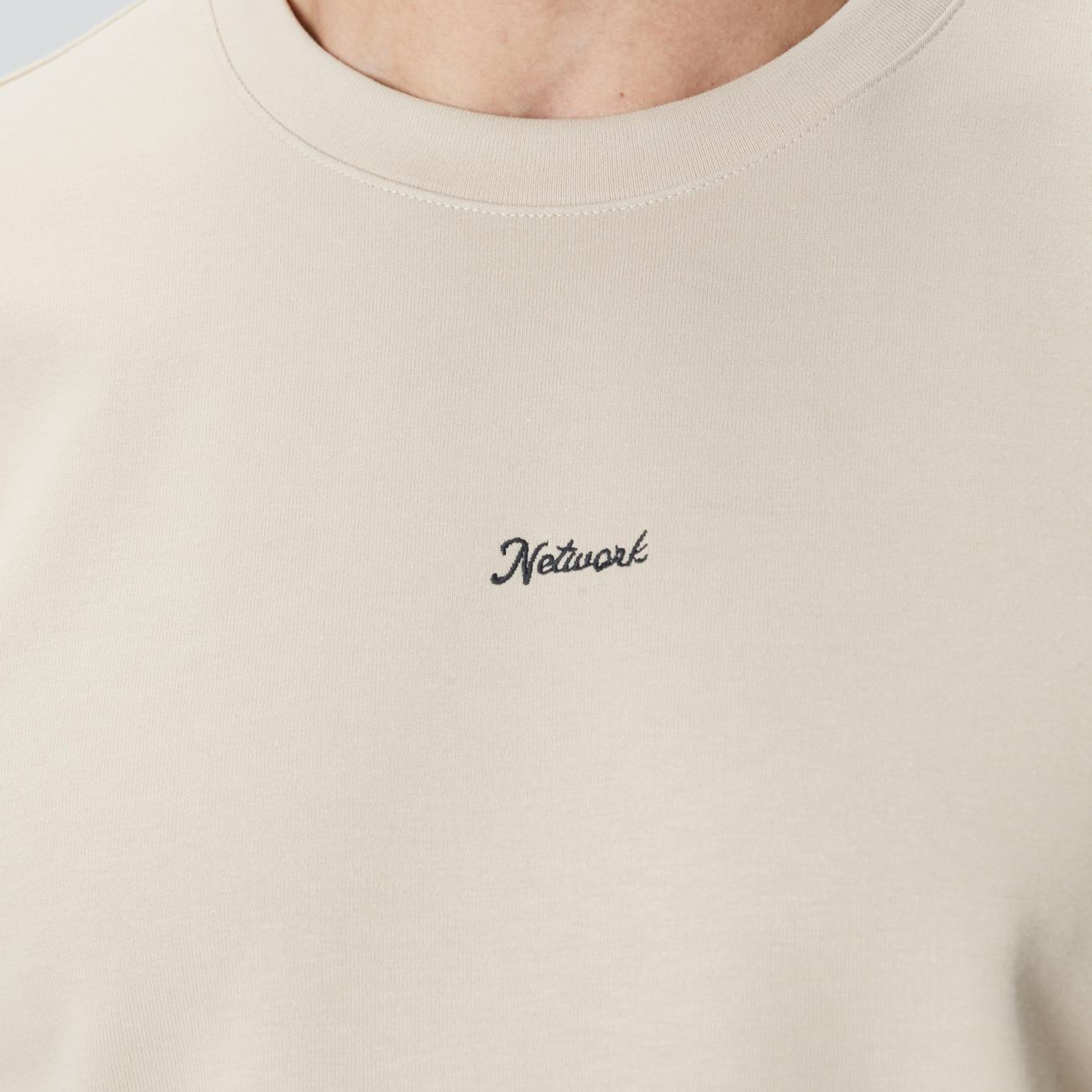 Network Erkek Bej  Baskılı Sweatshirt