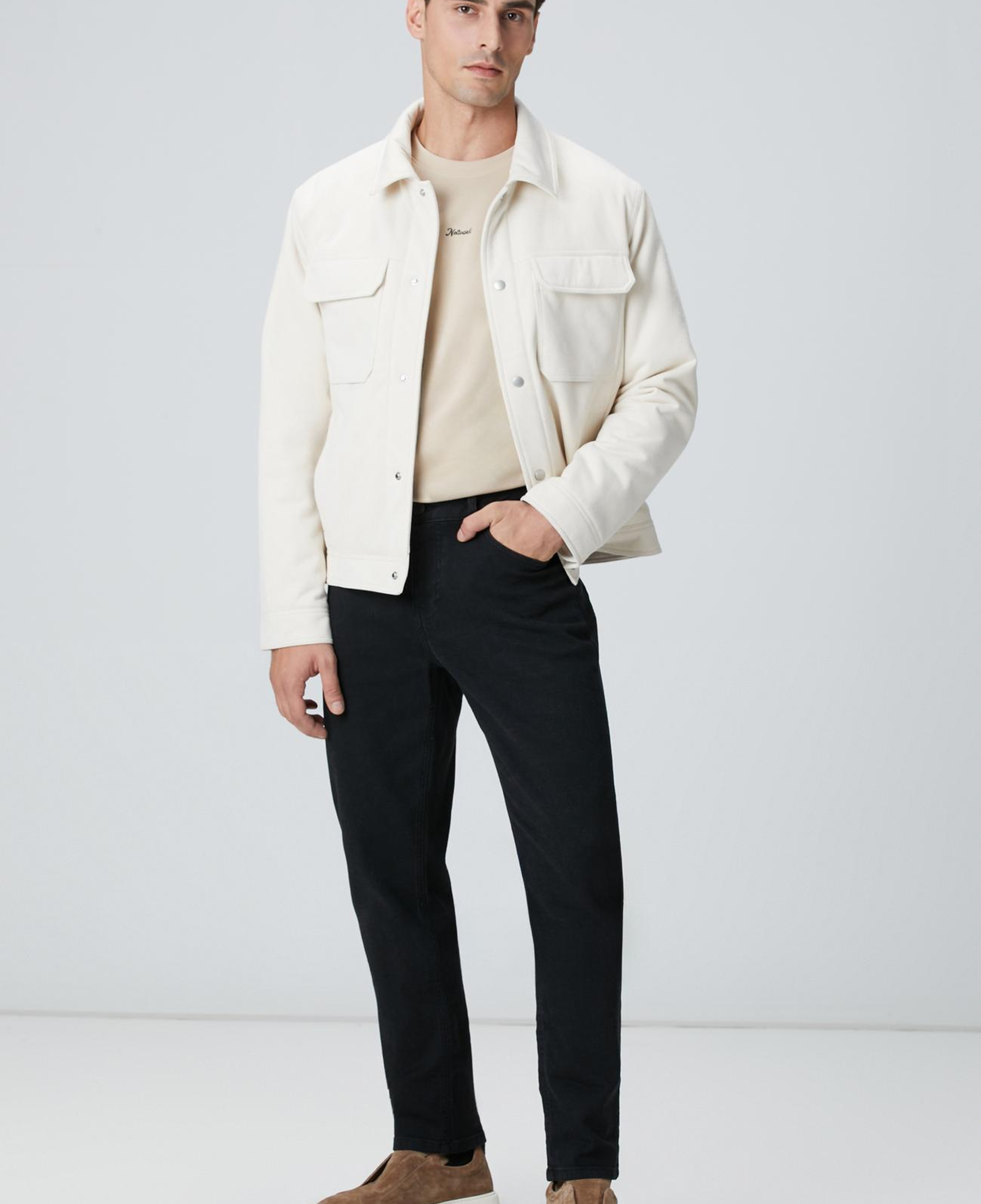 Network Erkek Bej Baskılı Sweatshirt