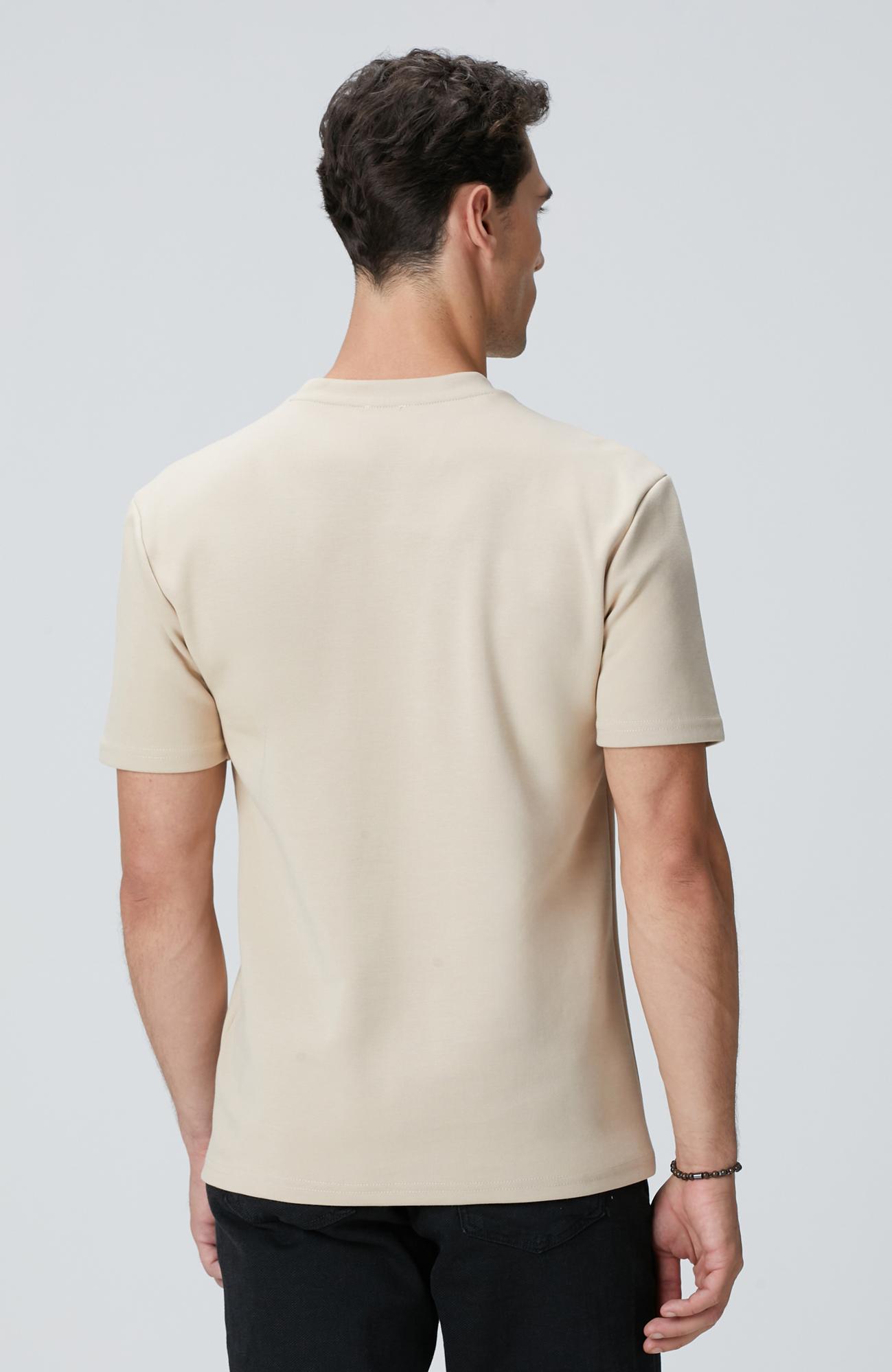 Network Erkek Bej Baskılı Sweatshirt