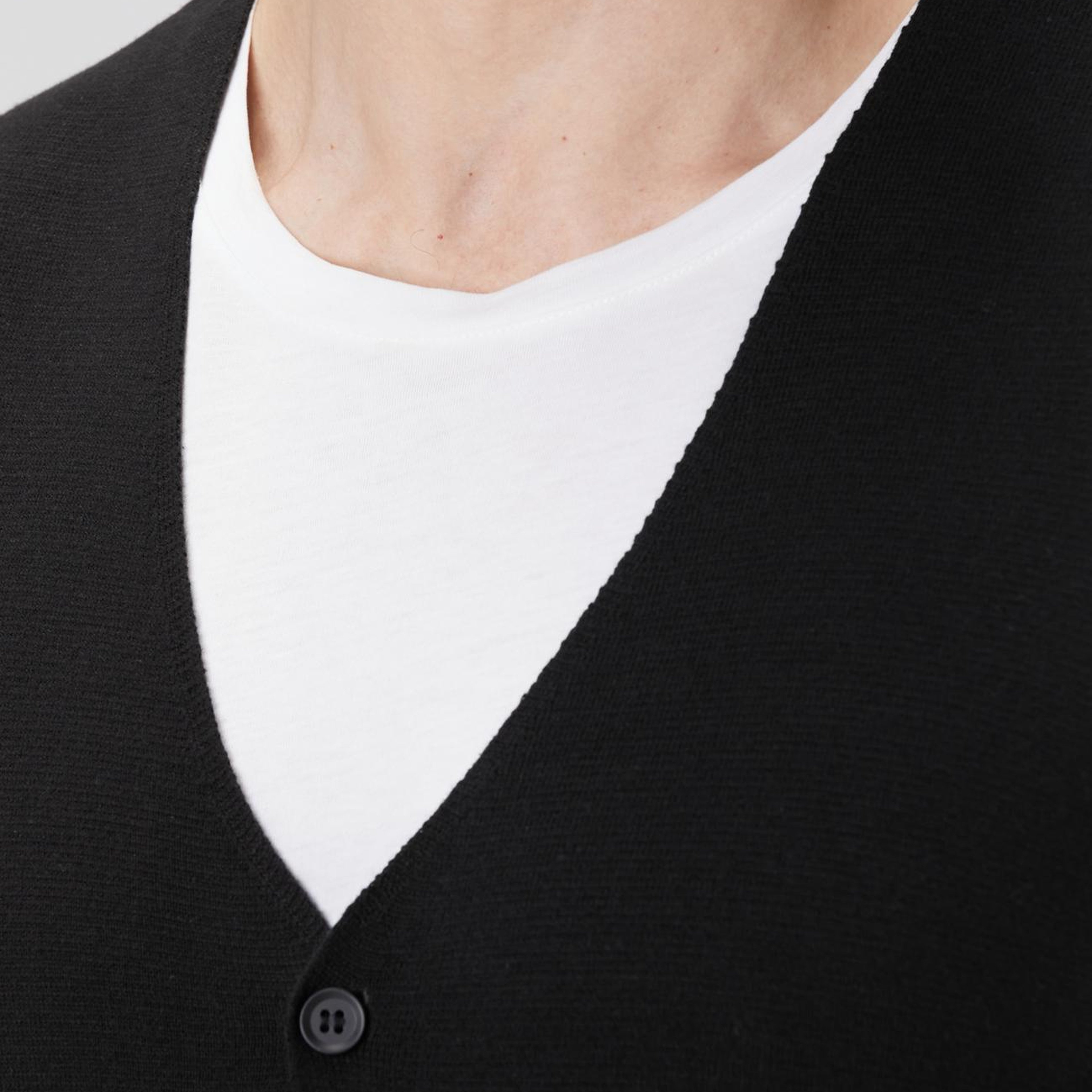 Network Erkek Siyah Kolsuz Triko Yelek