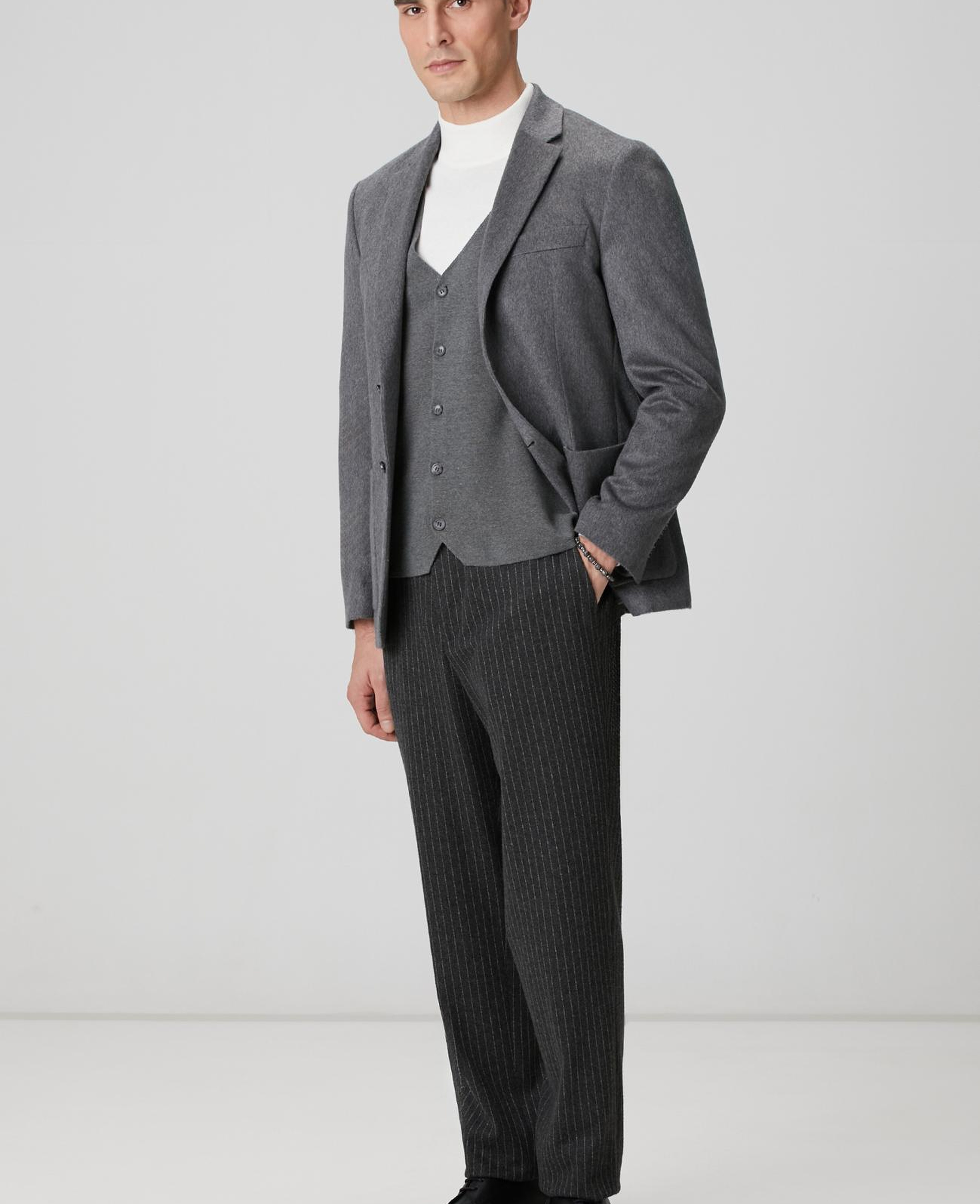 Network Erkek Antrasit Triko Yelek