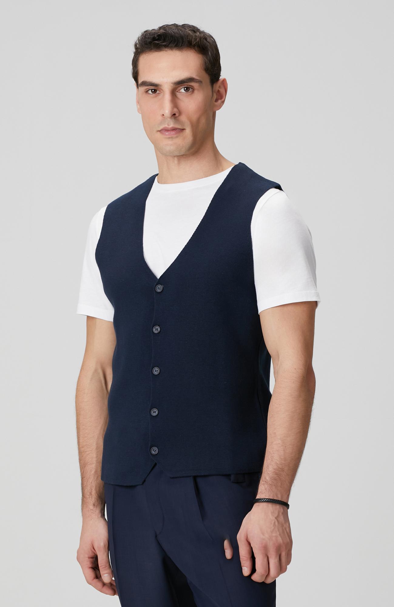 Network Erkek Lacivert Triko Yelek