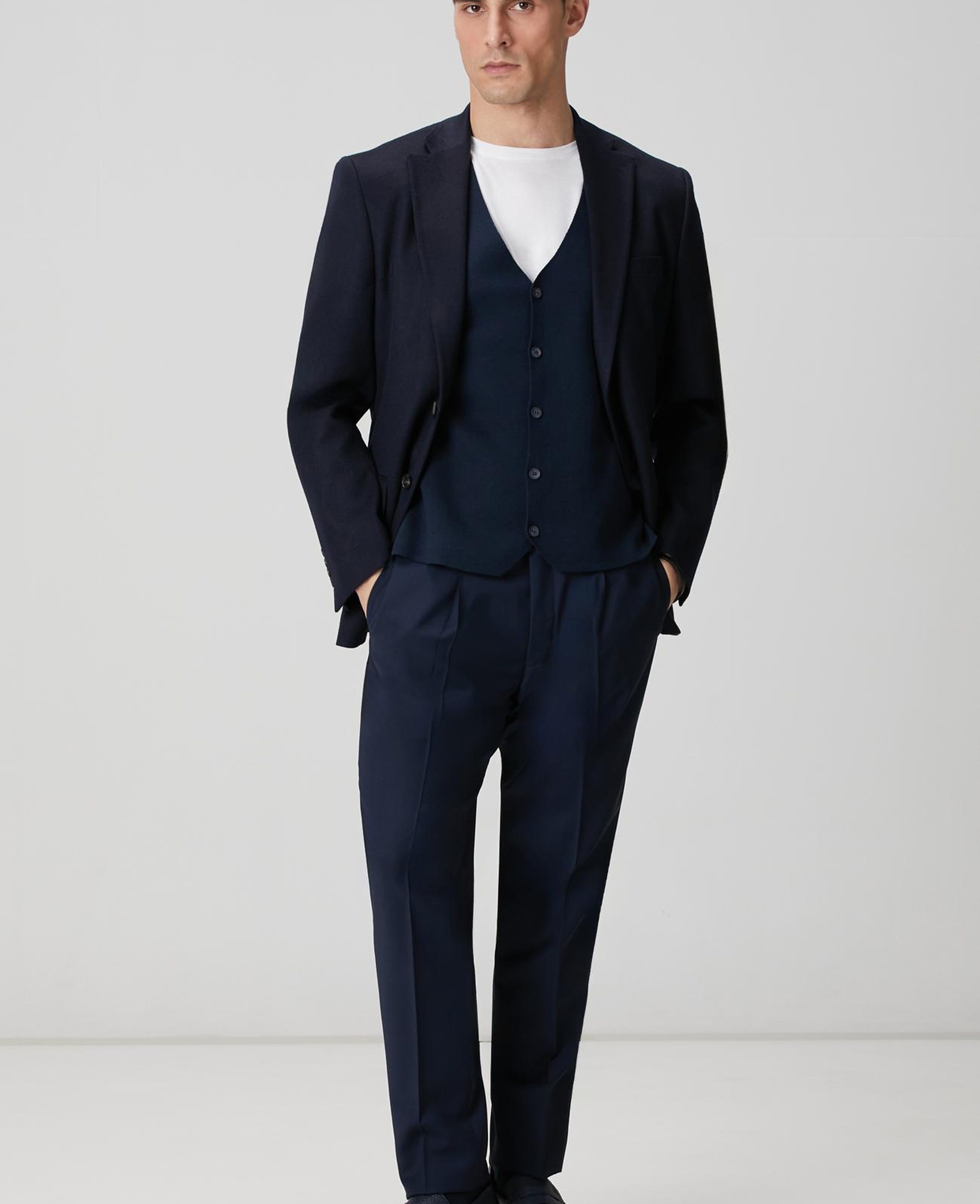 Network Erkek Lacivert Triko Yelek