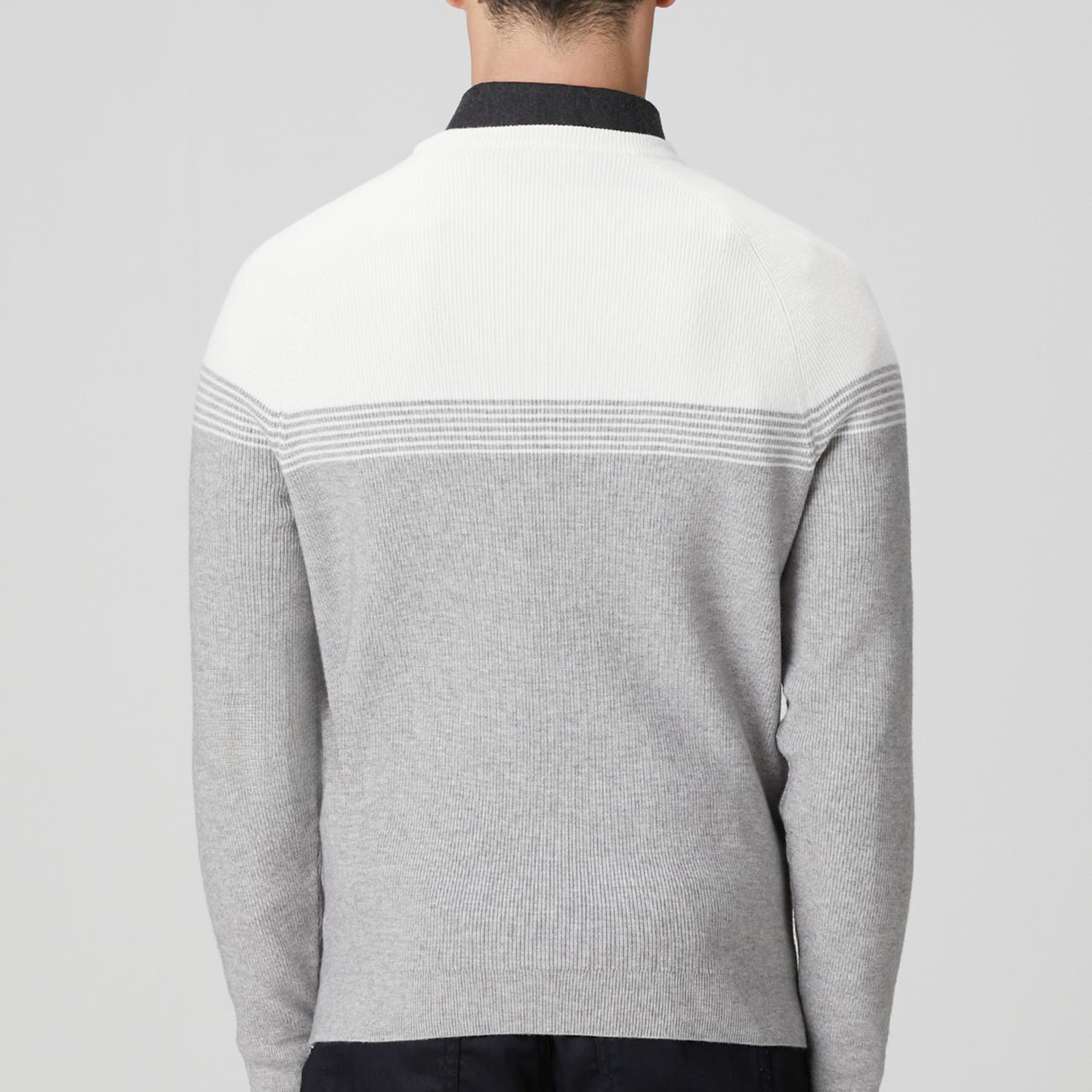 Network Erkek Gri Ekru Selanik Örgü Kazak