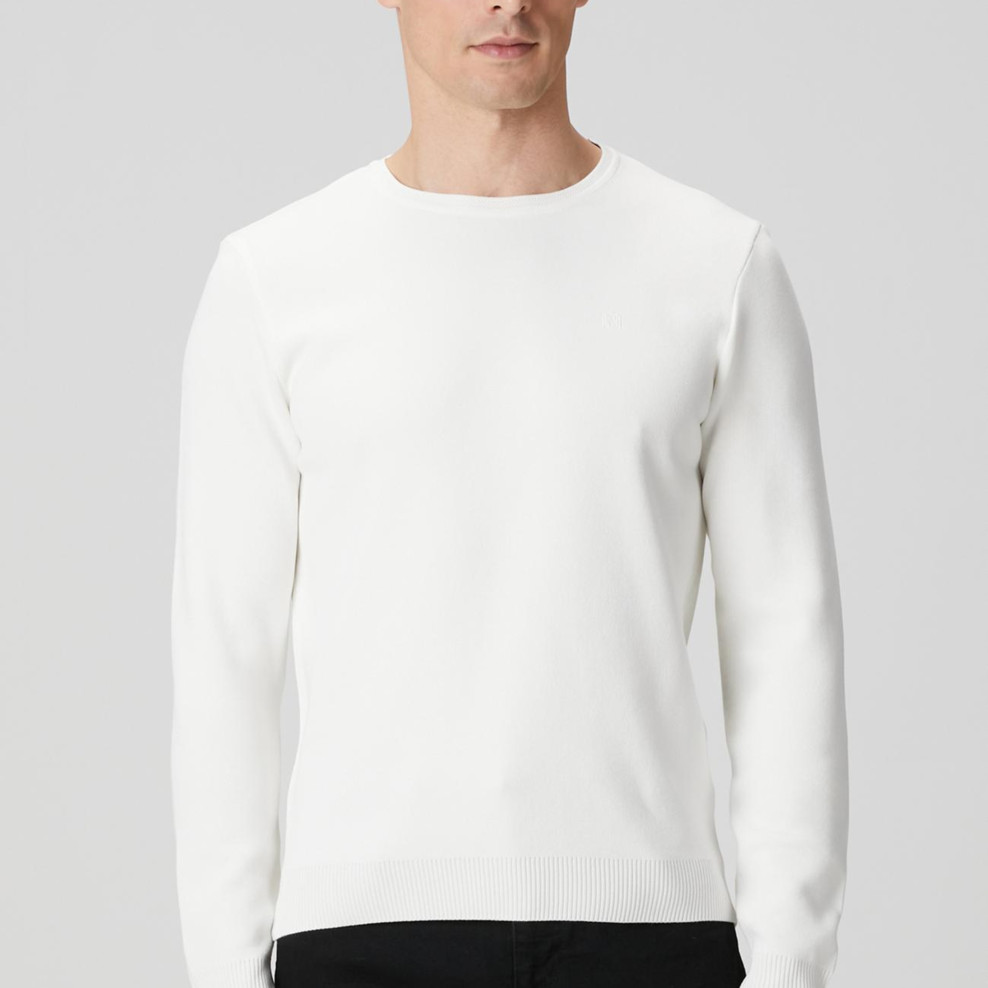 Network Erkek Kırık Beyaz Örgü Kazak