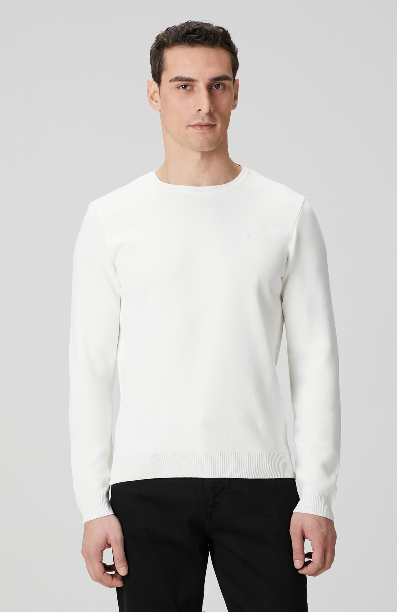 Network Erkek Kırık Beyaz Örgü Kazak