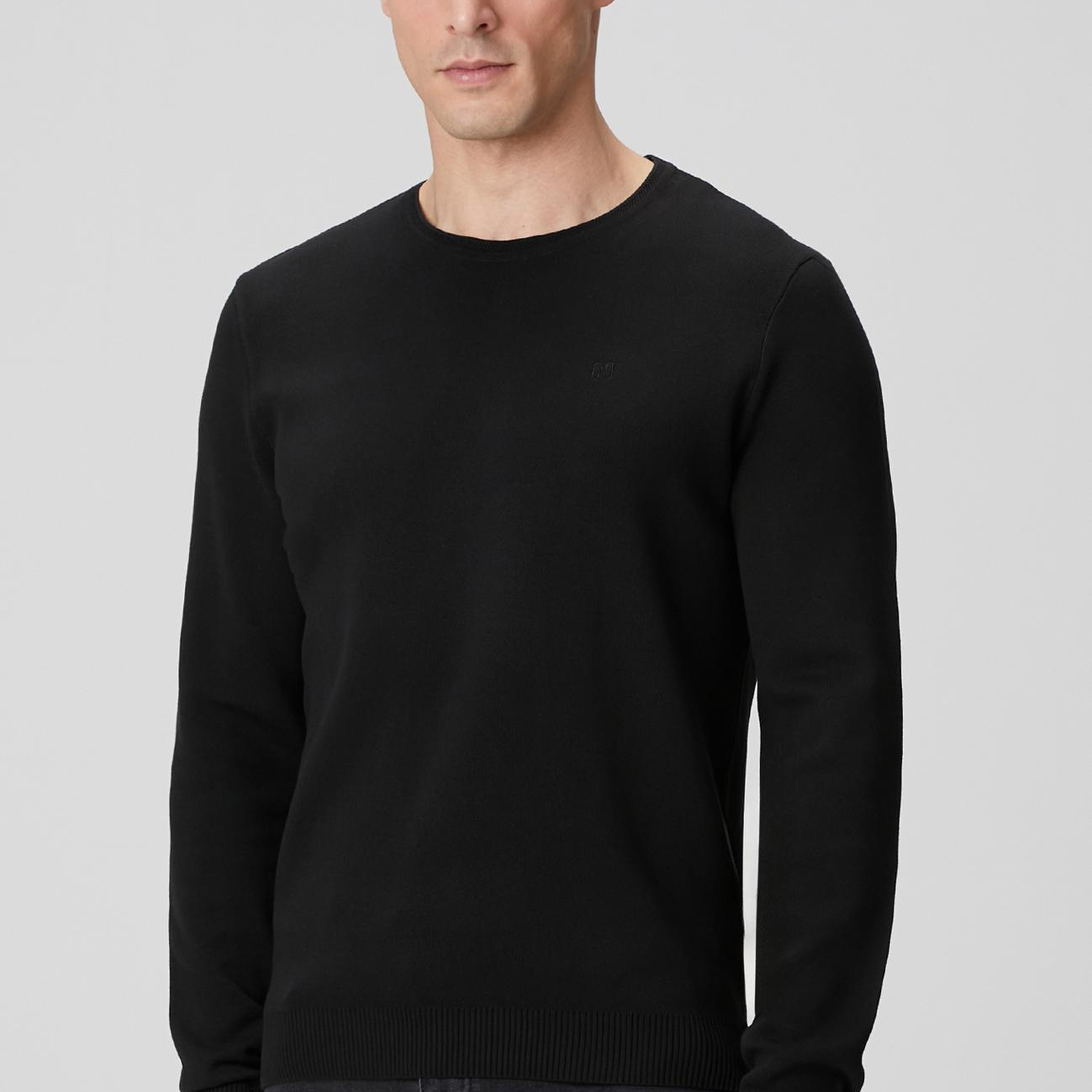 Network Erkek Siyah Örgü Kazak