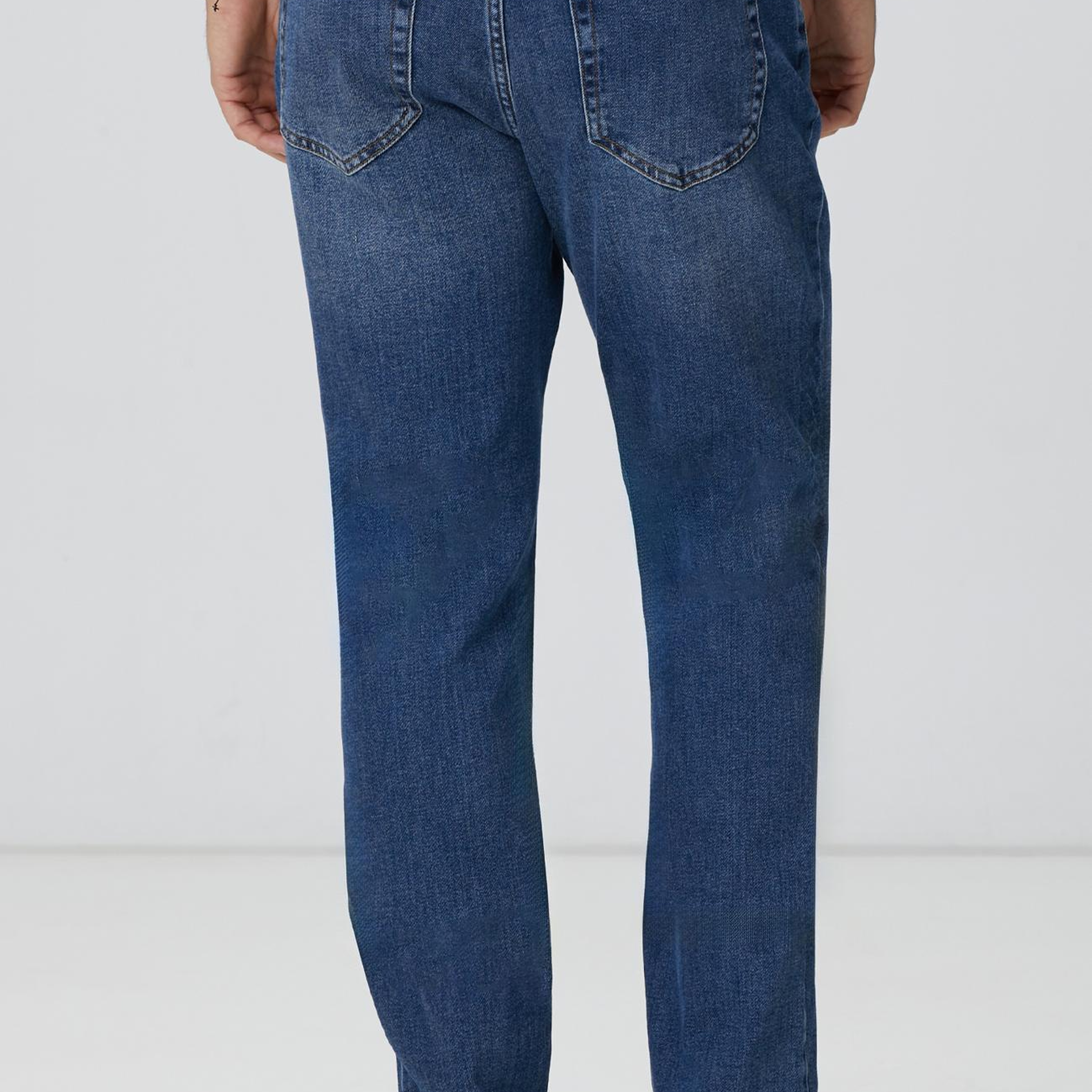 Network Erkek Mavi Denim Pantolon