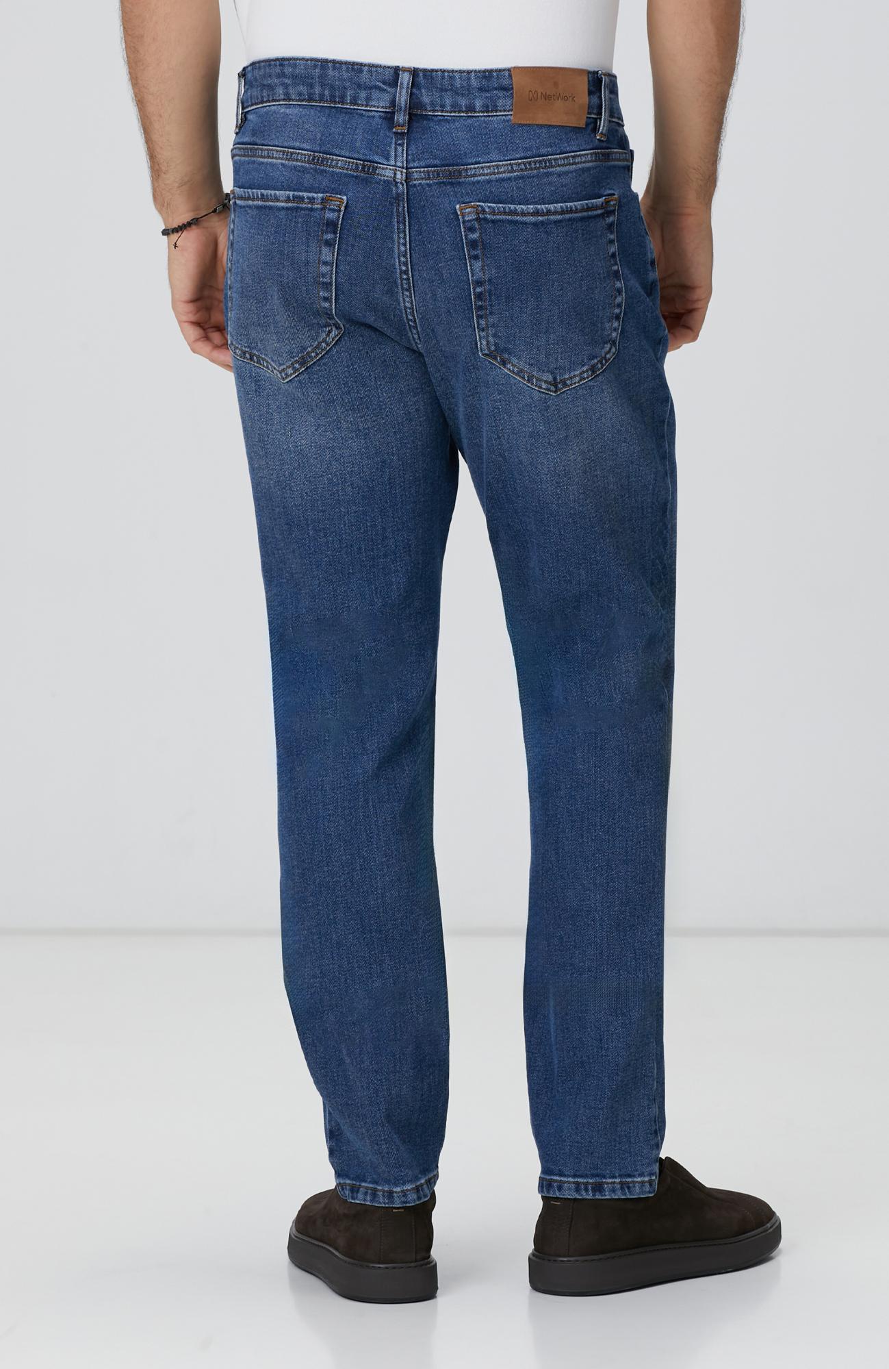 Network Erkek Mavi Denim Pantolon
