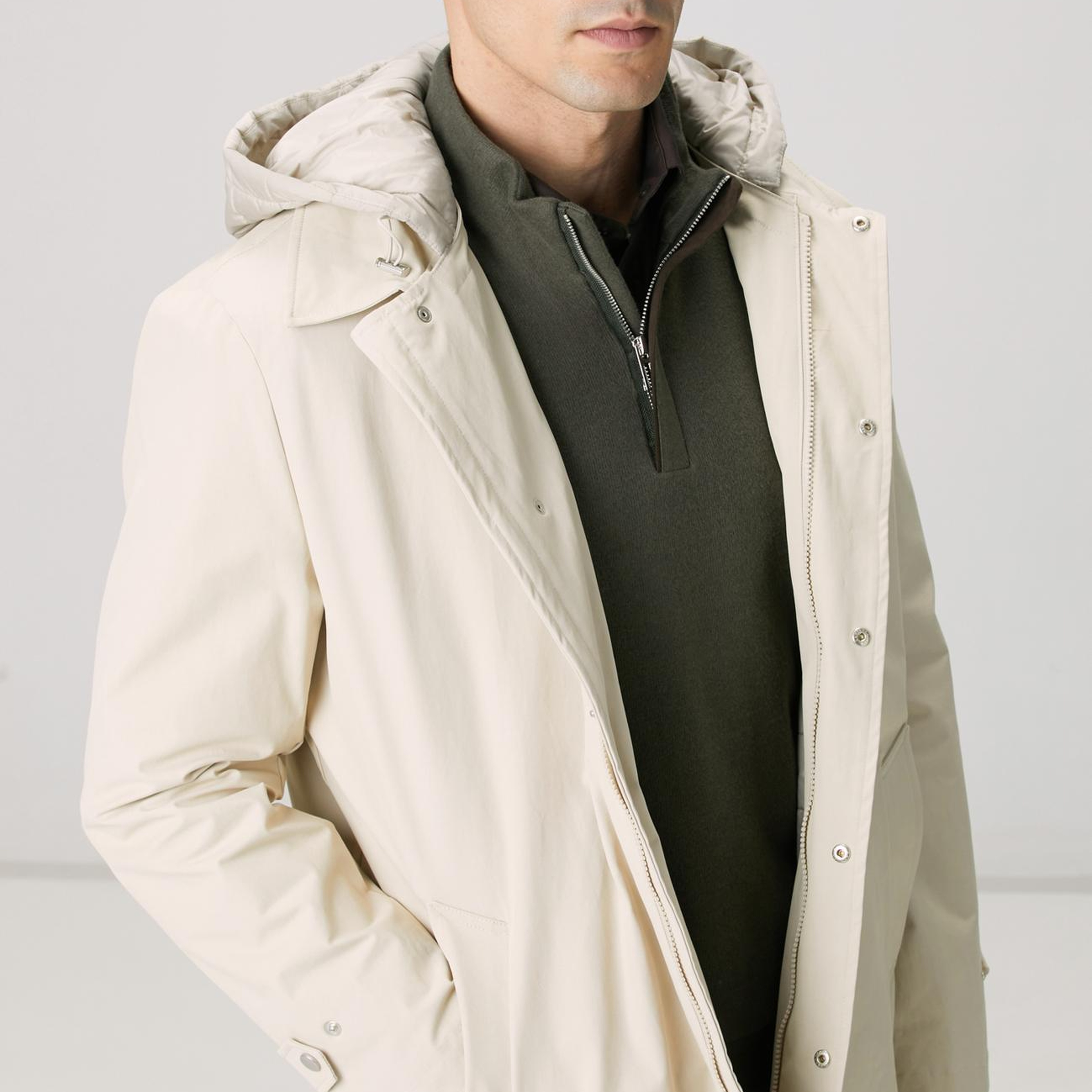 Network Erkek Taş Pardösü