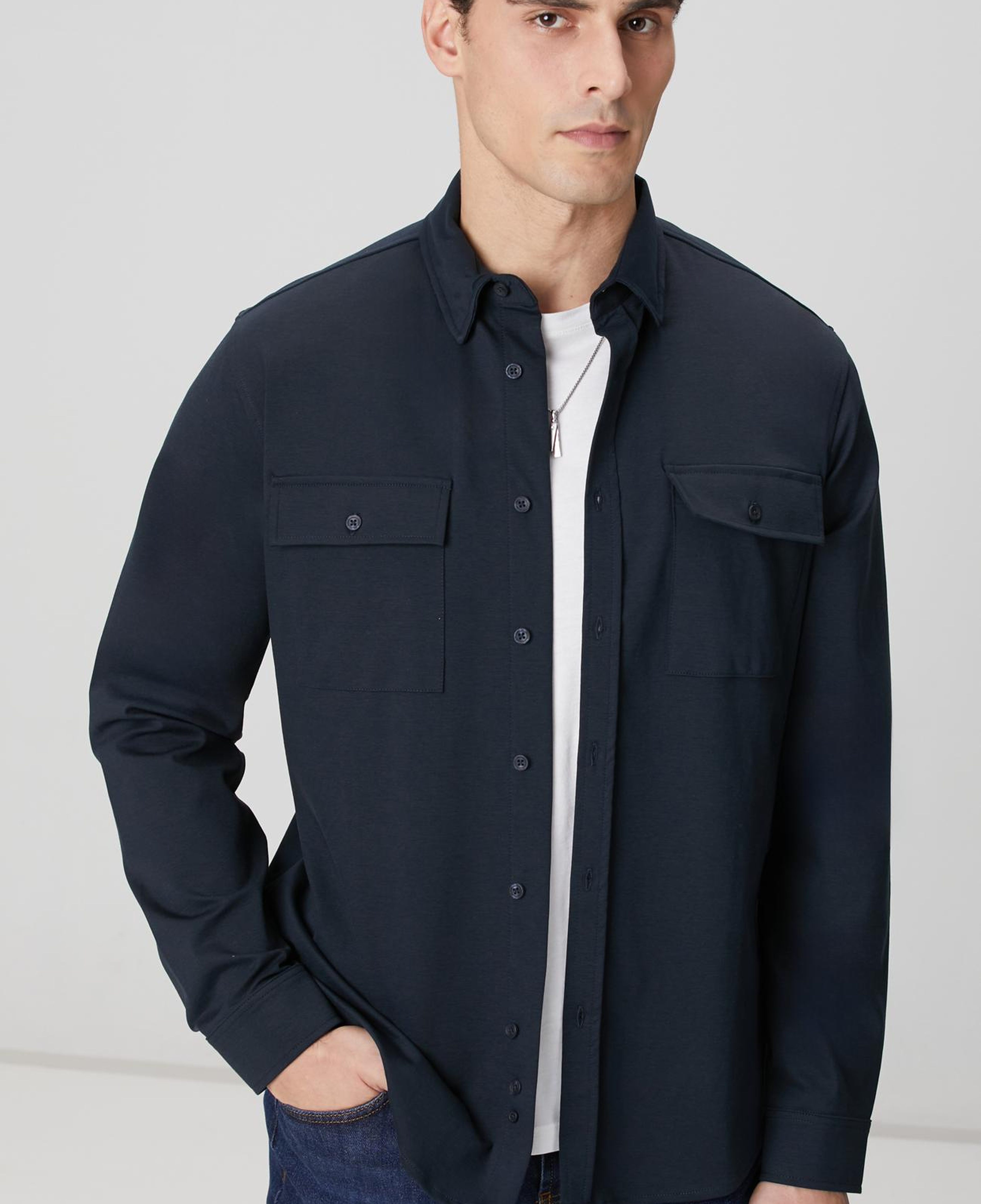 Network Erkek Lacivert Gömlek