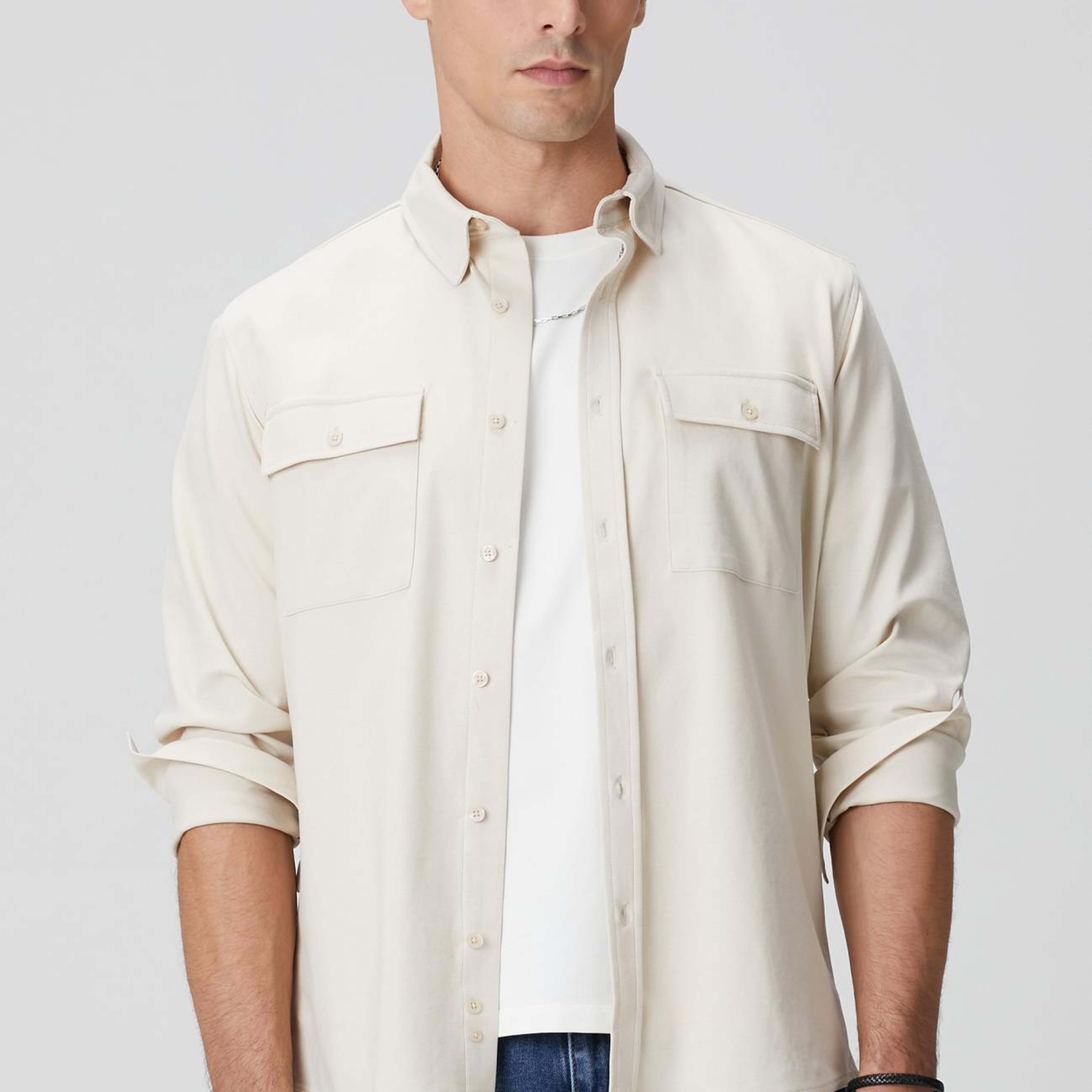 Network Erkek Bej Gömlek