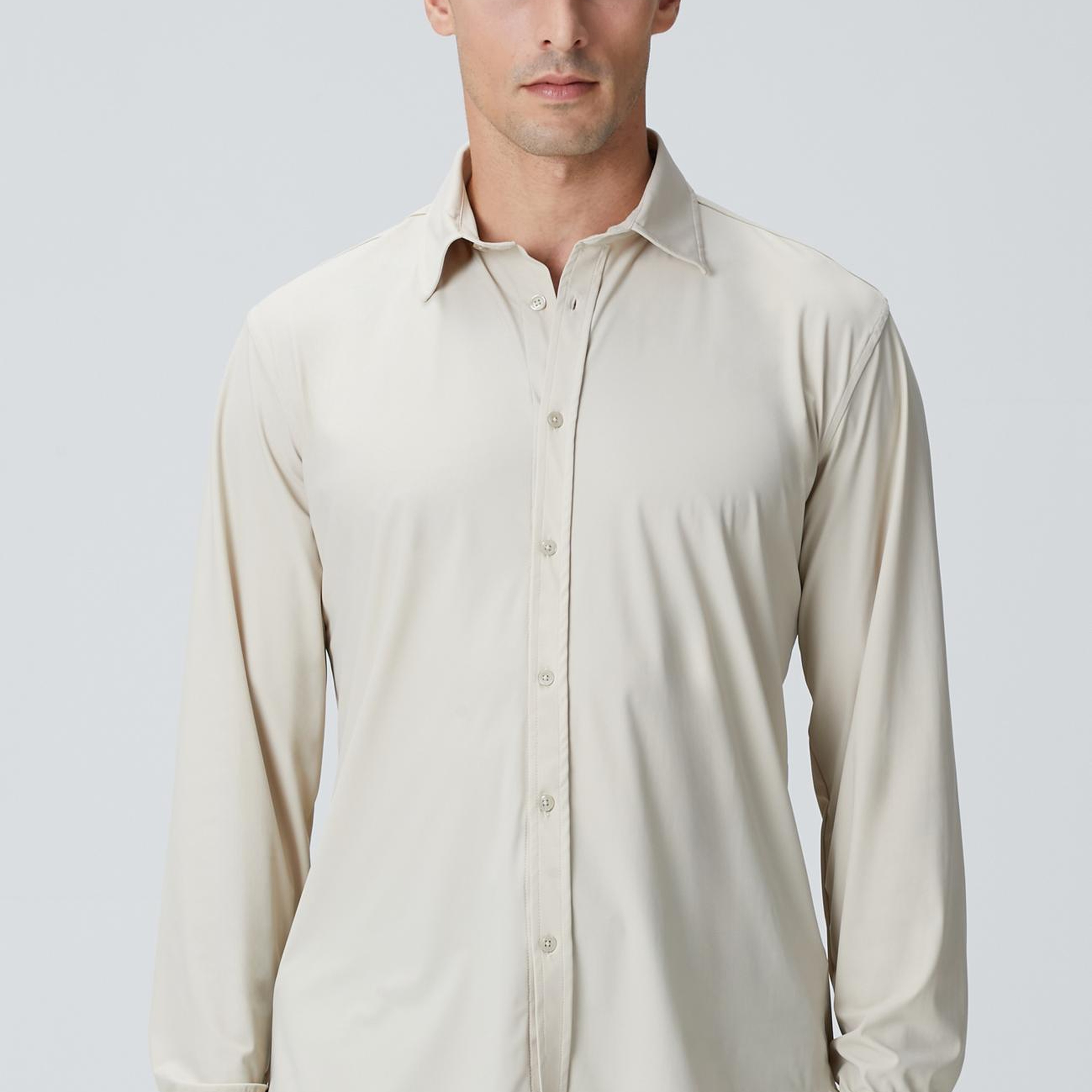 Network Erkek Bej Gömlek