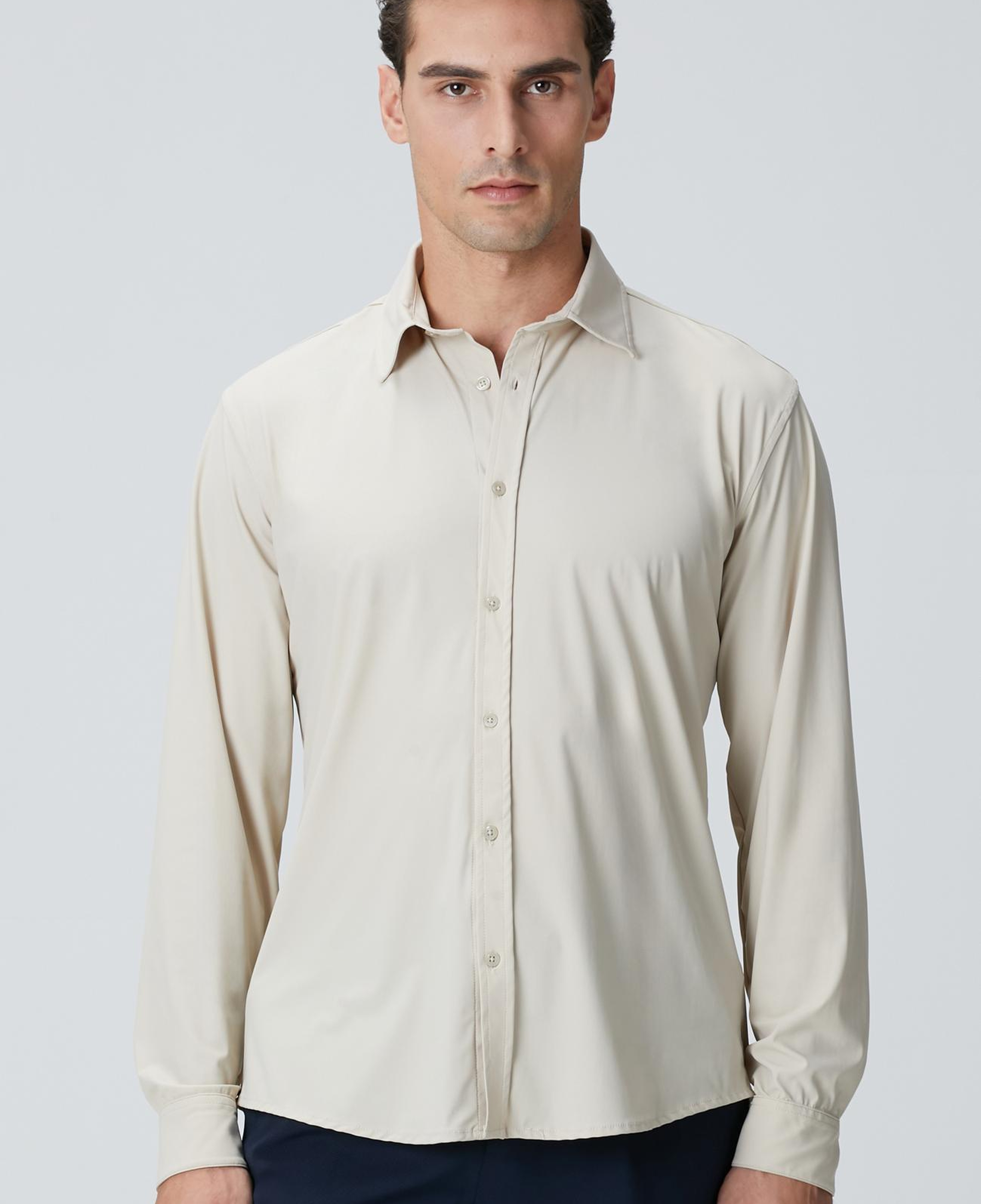 Network Erkek Bej Gömlek