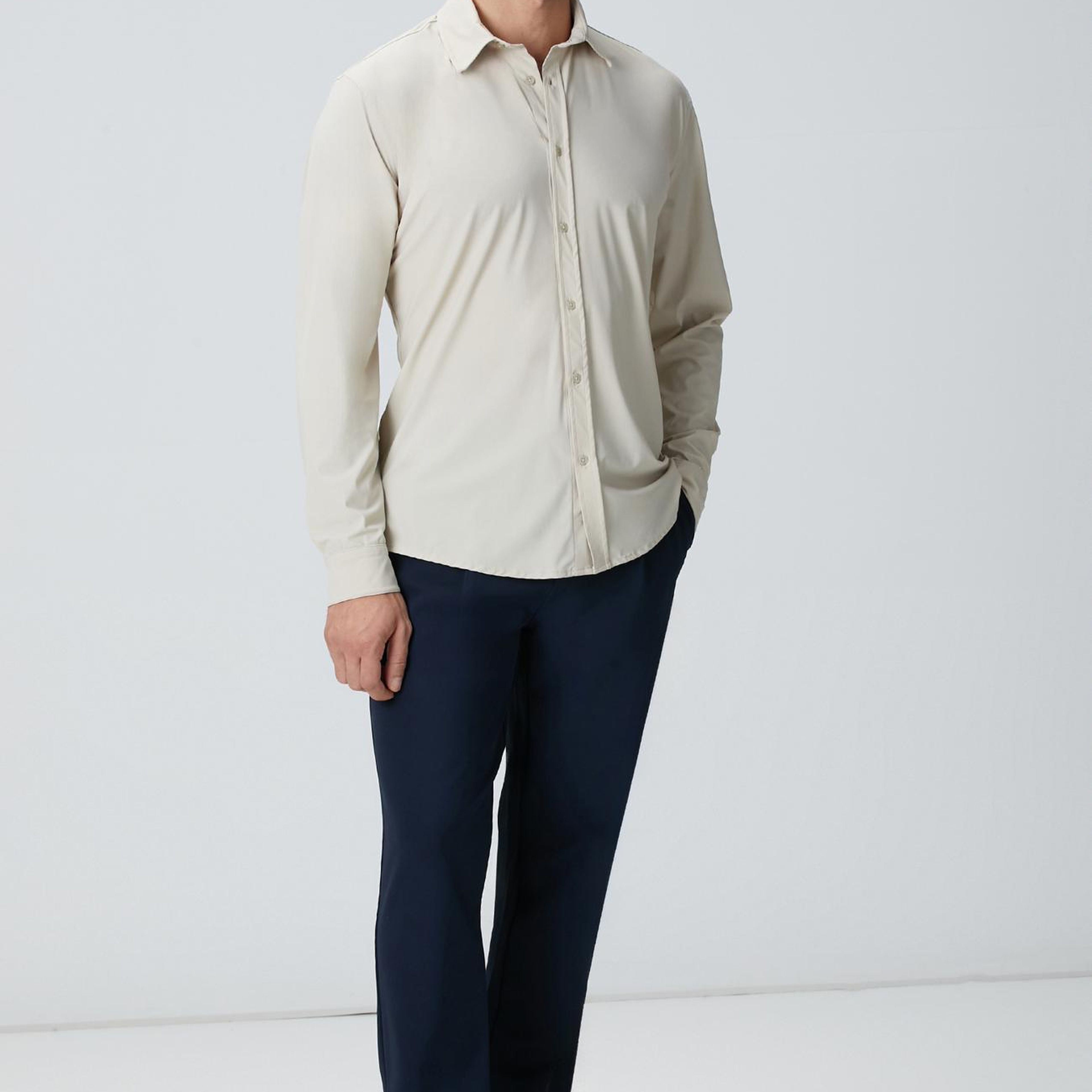 Network Erkek Bej Gömlek