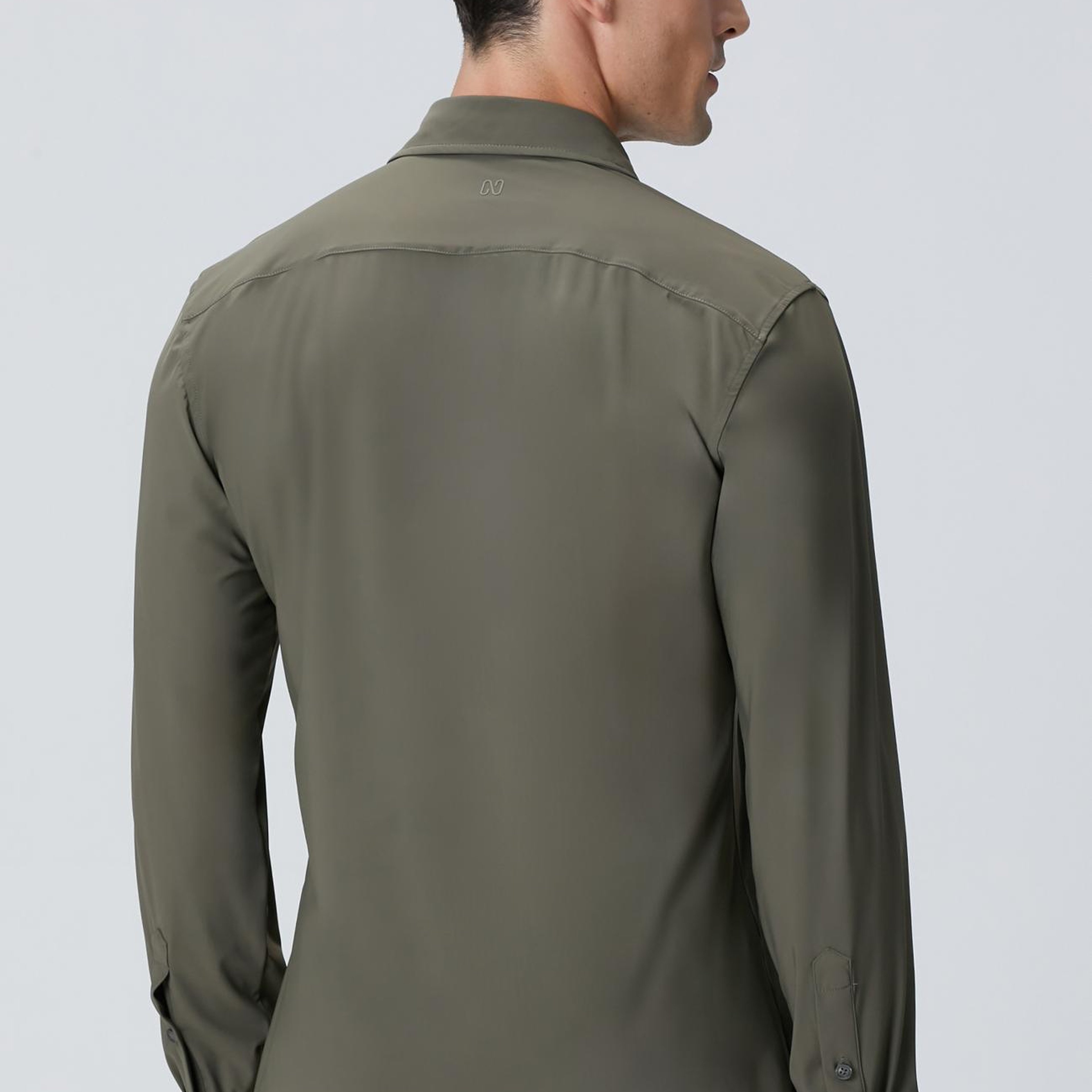 Network Erkek Haki Örme Gömlek