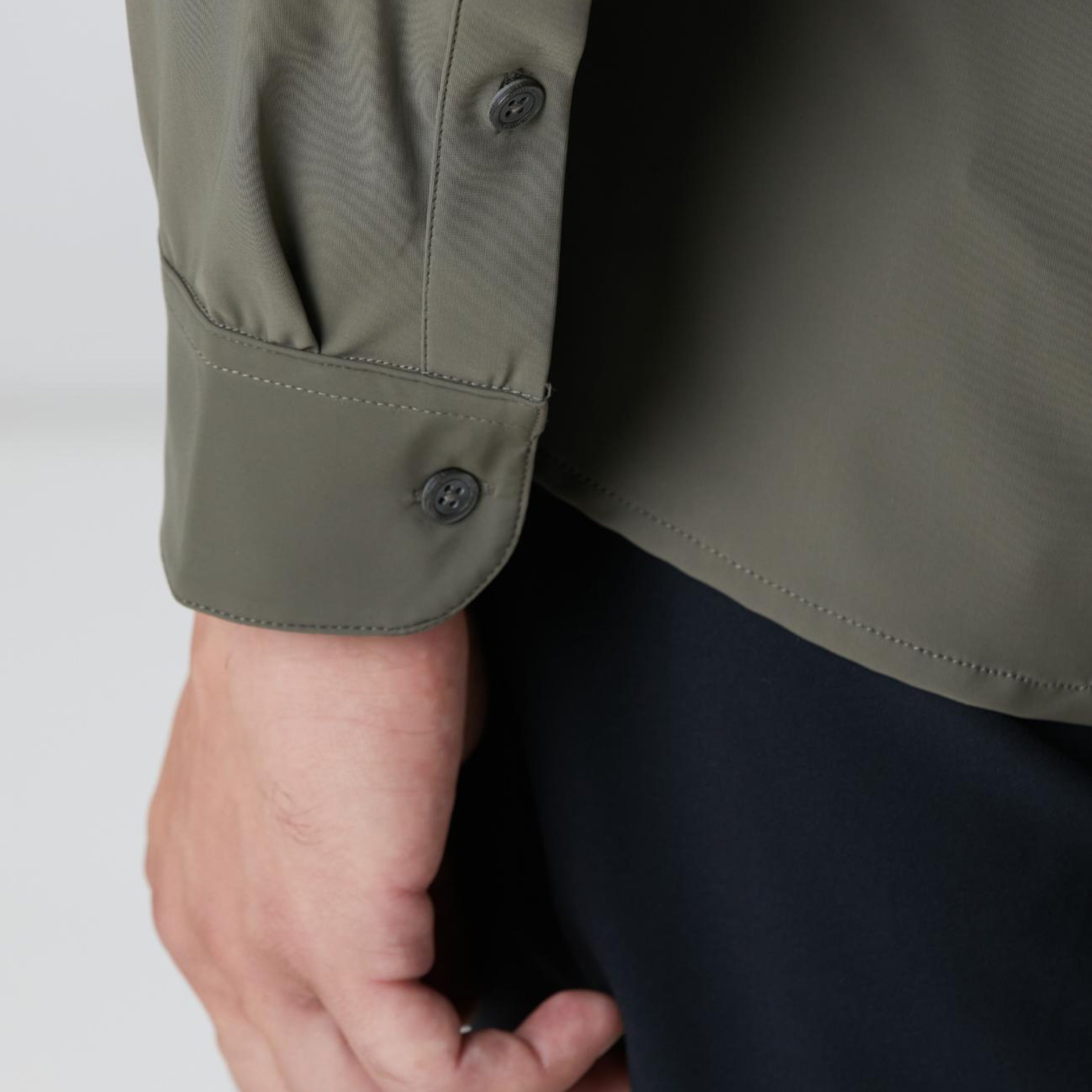 Network Erkek Haki Örme Gömlek