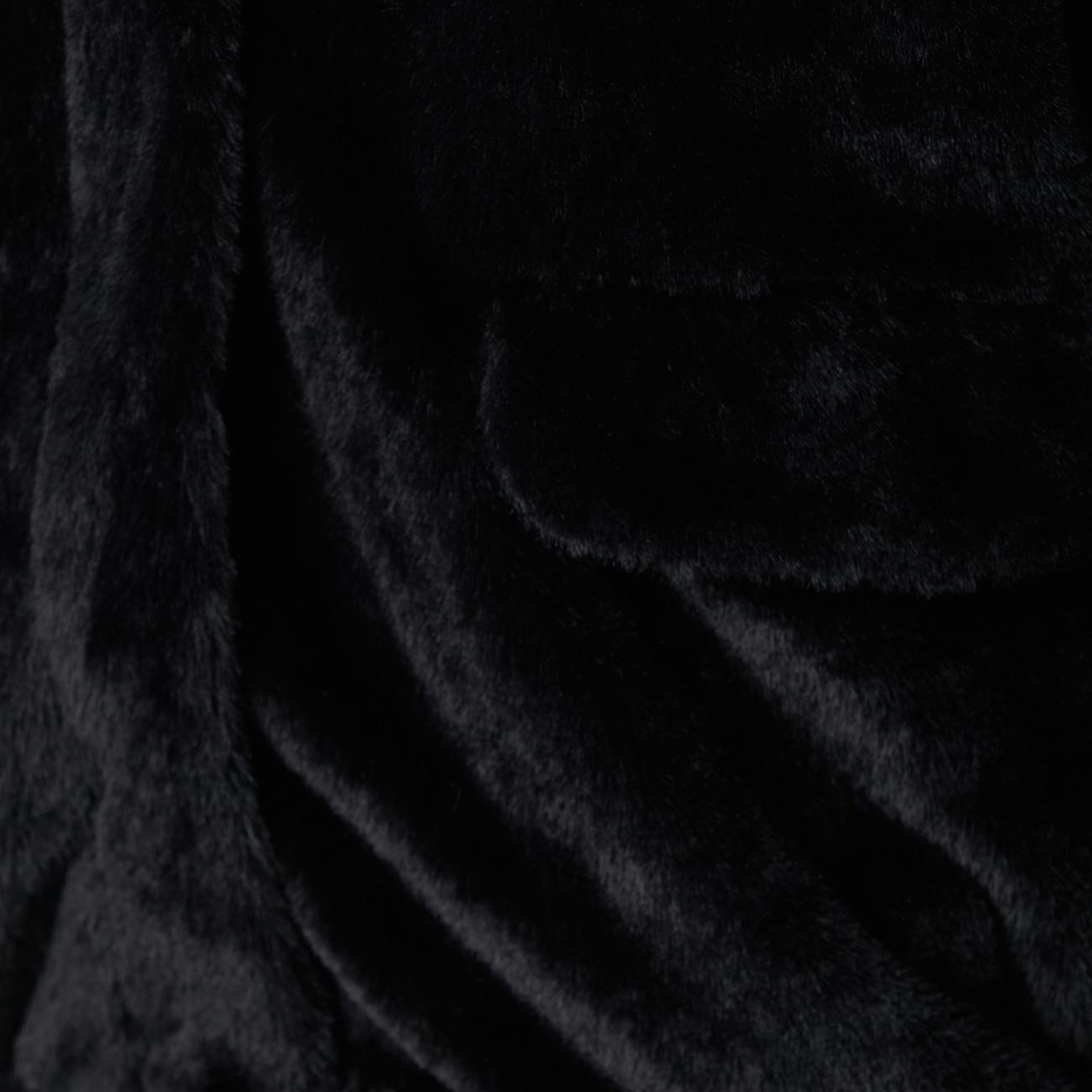 Network Kadın Siyah Cep Detaylı Suni Kürk Mont