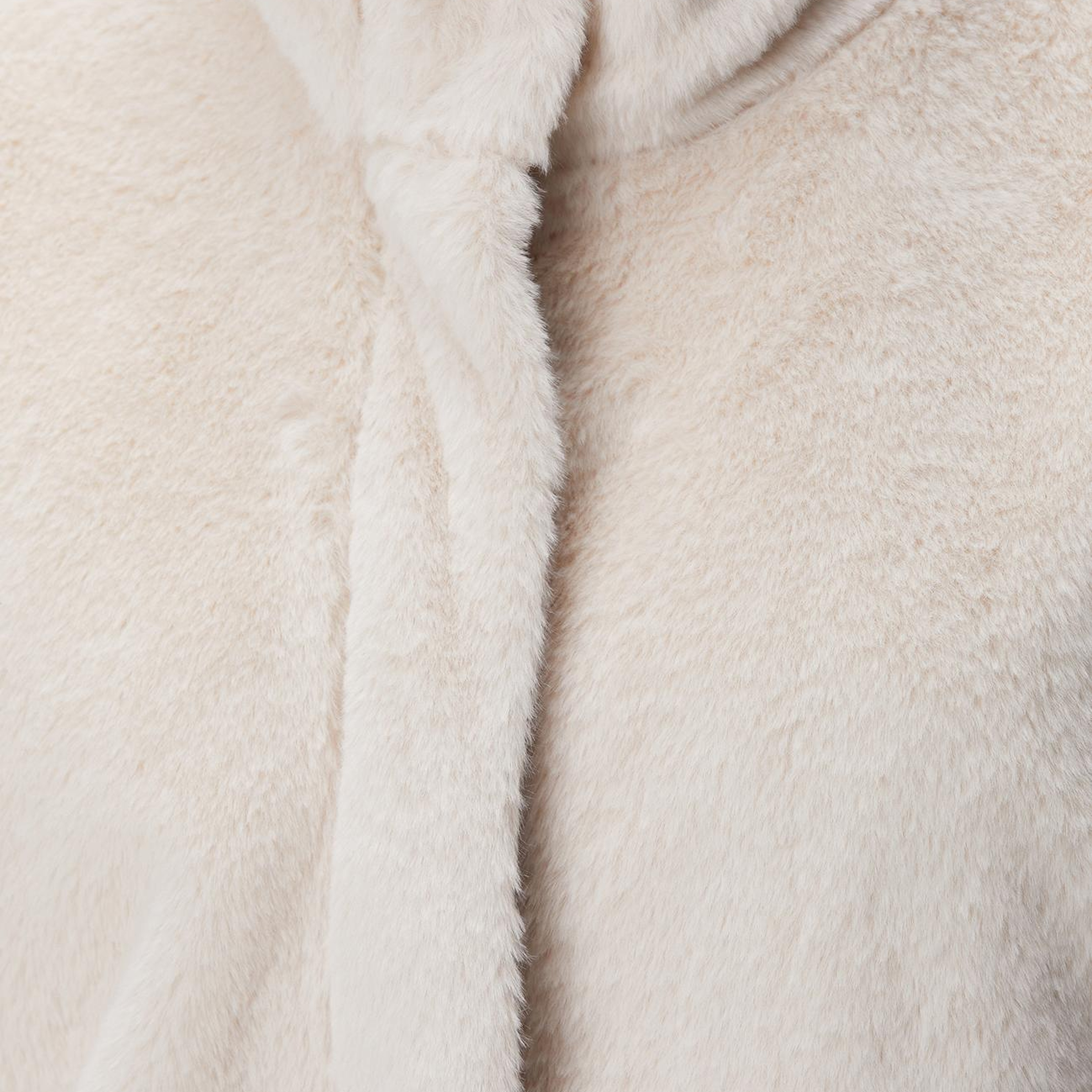 Network Kadın Bej Cep Detaylı Suni Kürk Mont