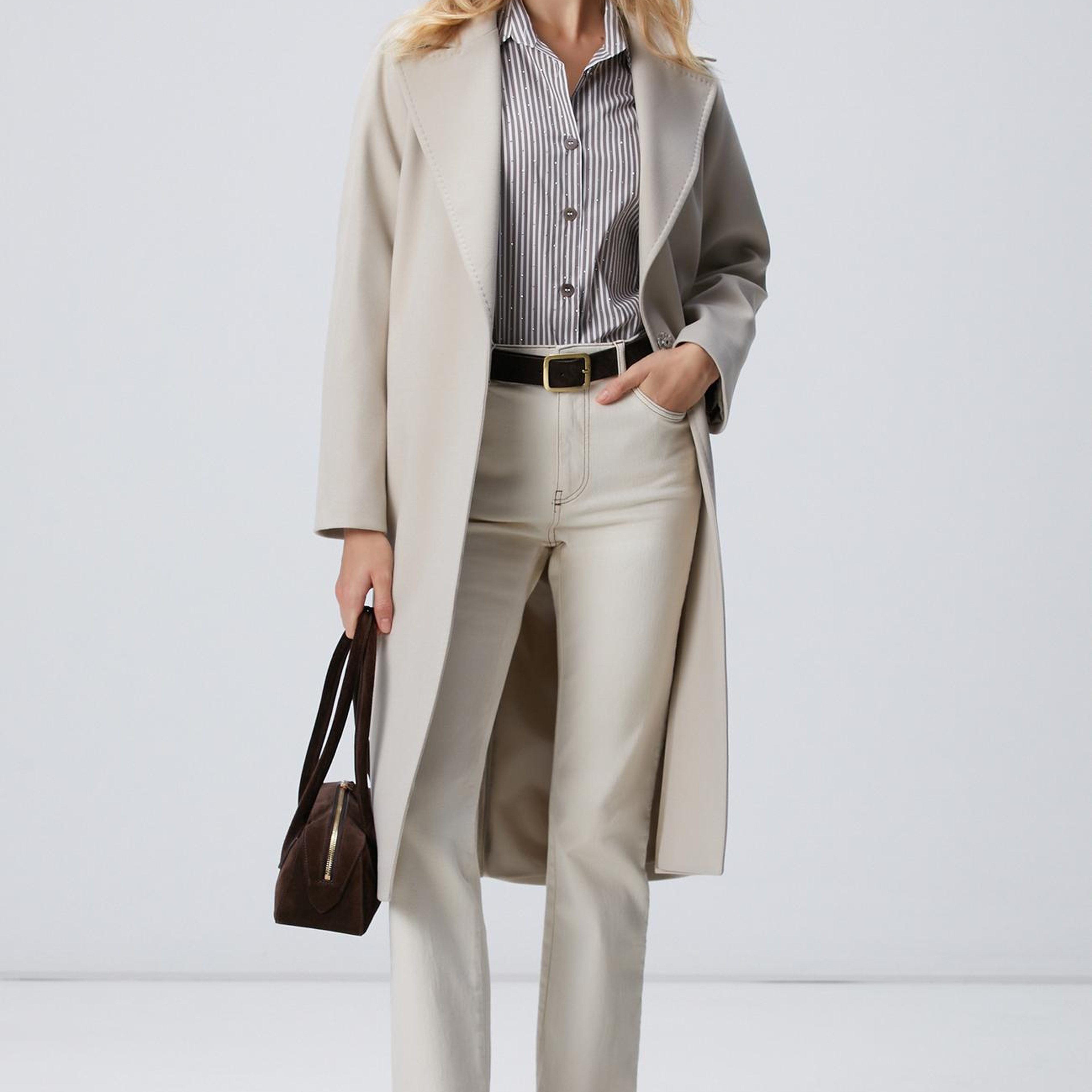 Network Kadın Taş Geniş Yakalı Manto