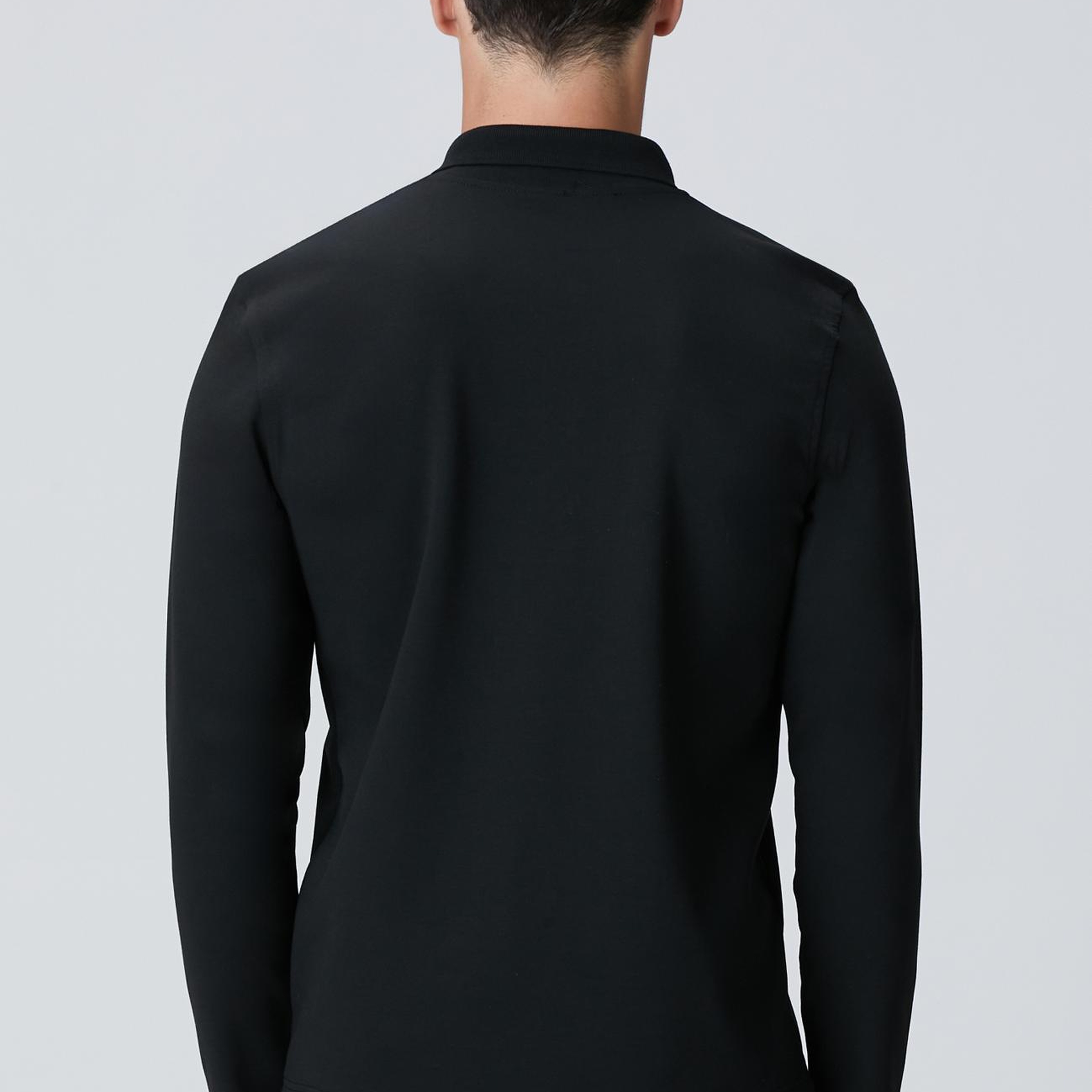 Network Erkek Siyah Polo Yaka Sweatshirt