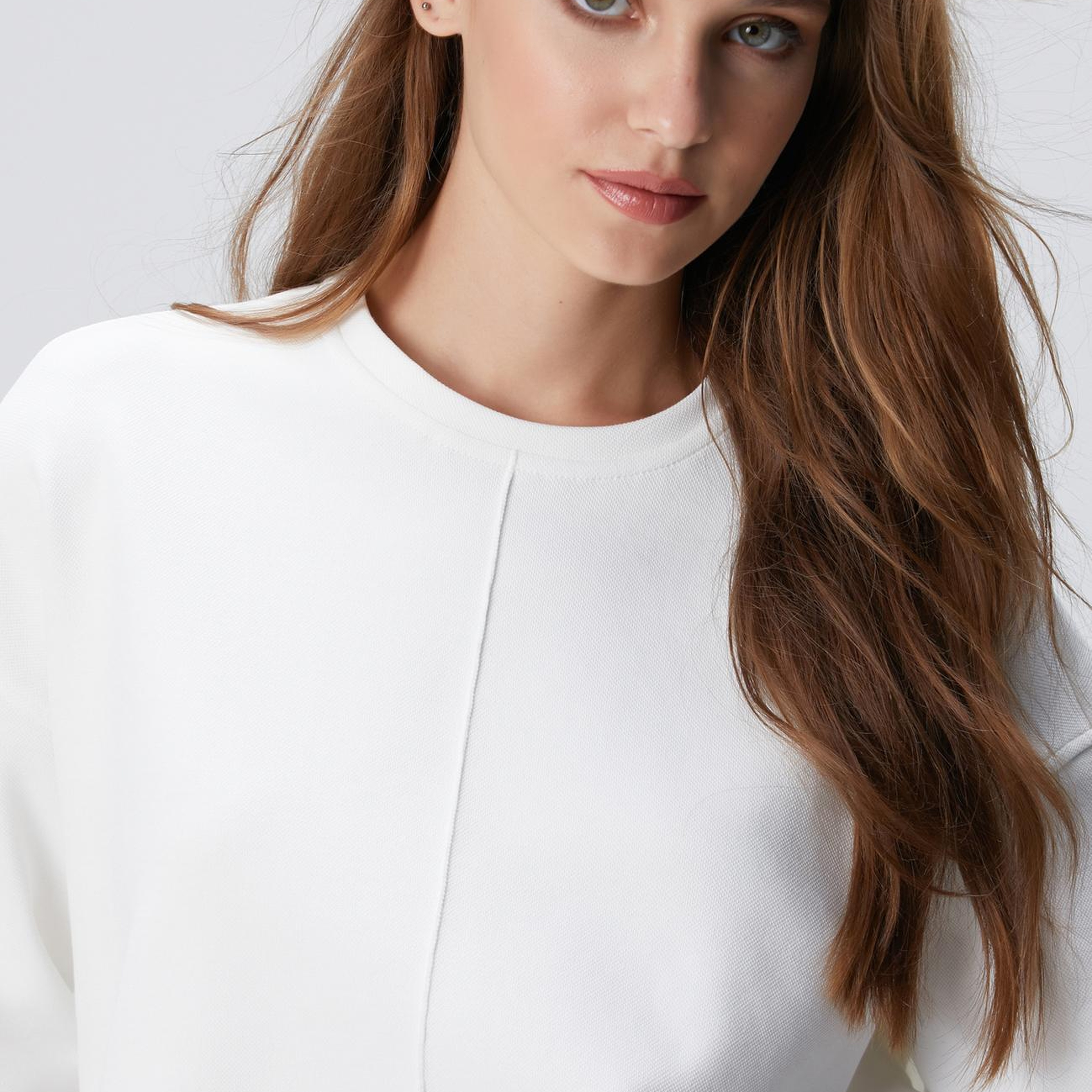 Network Kadın Kırık Beyaz Sweatshirt