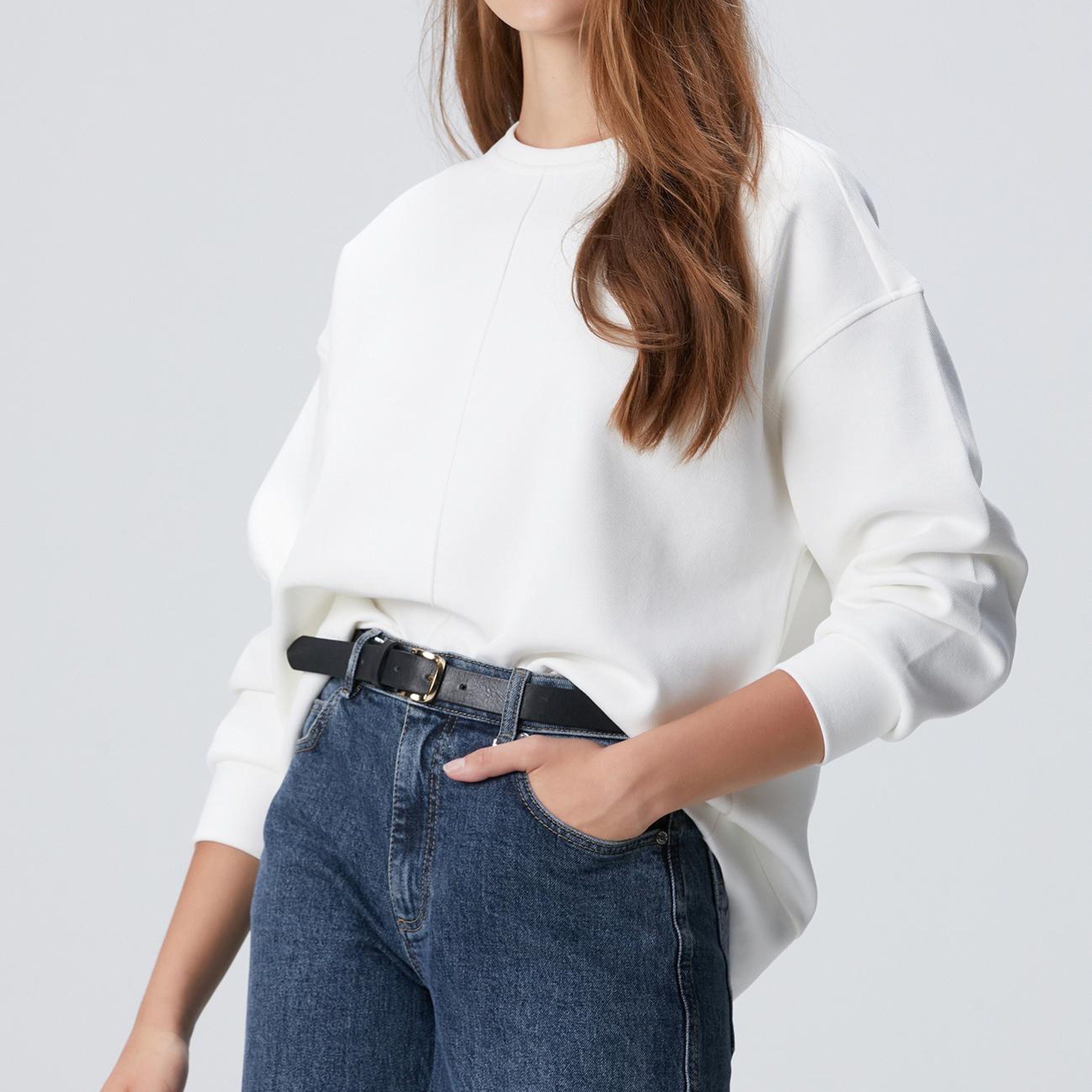 Network Kadın Kırık Beyaz Sweatshirt