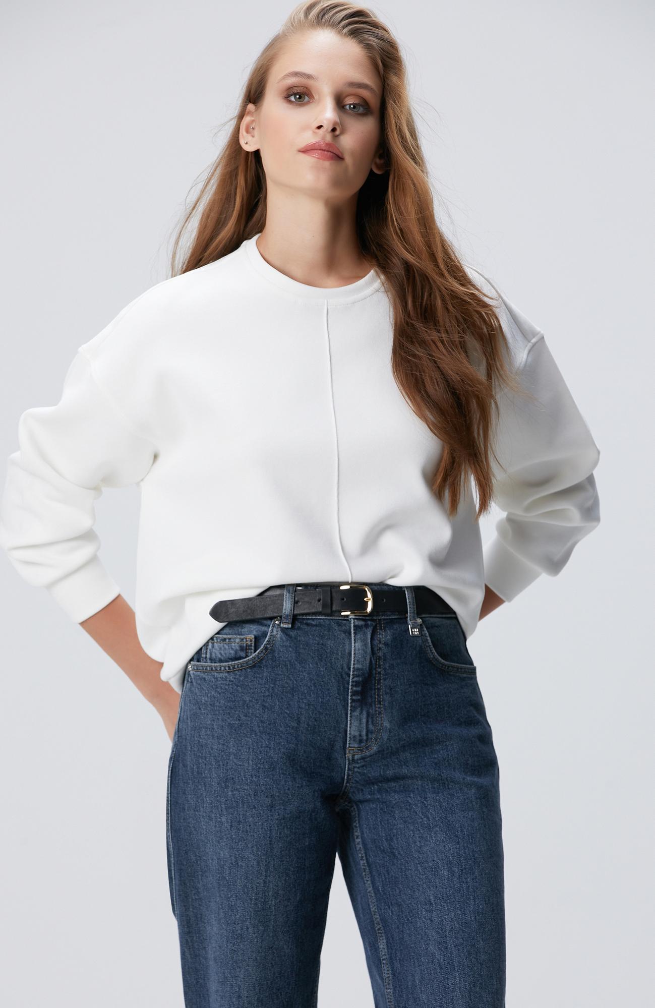 Network Kadın Kırık Beyaz Sweatshirt