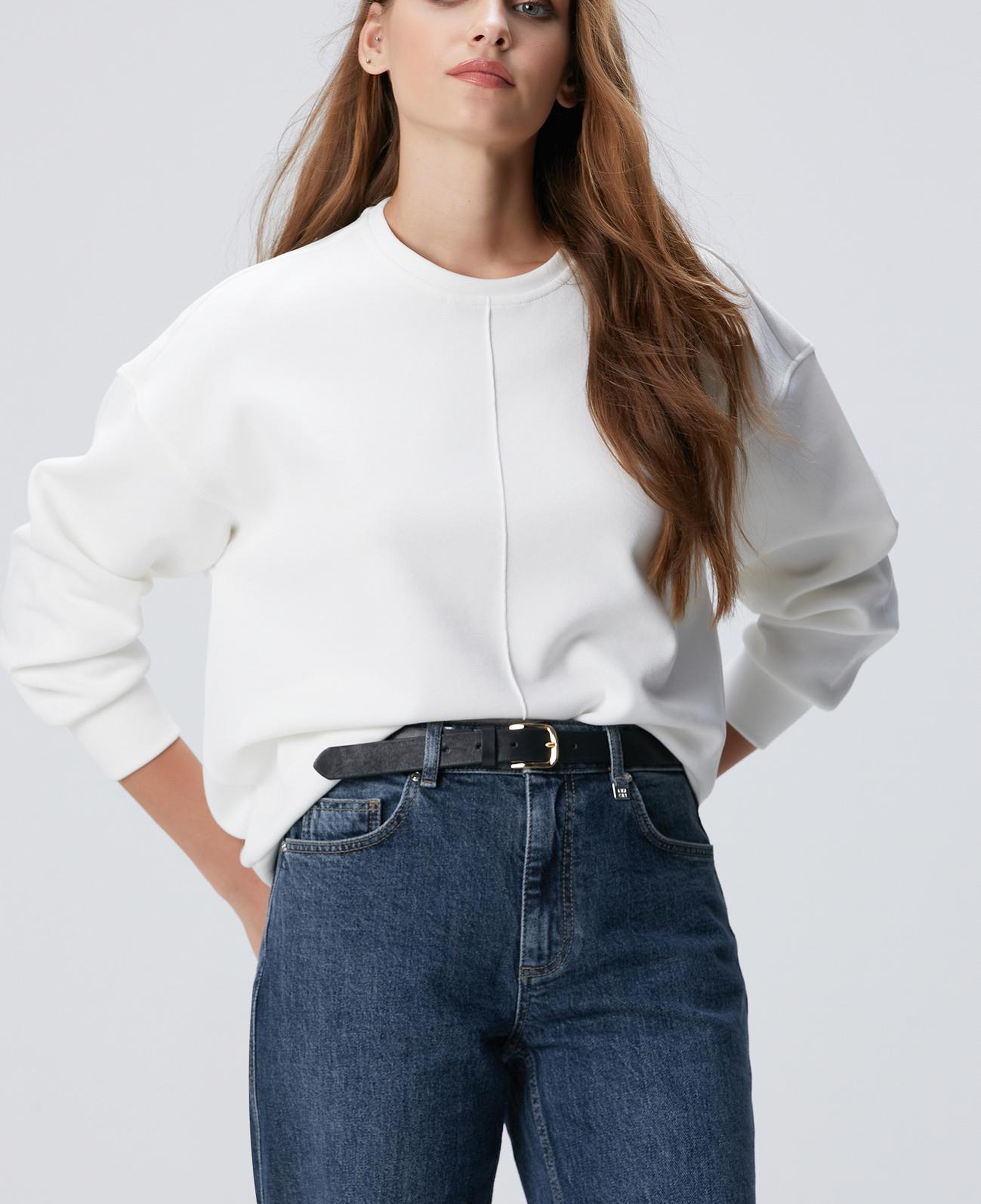Network Kadın Kırık Beyaz Sweatshirt