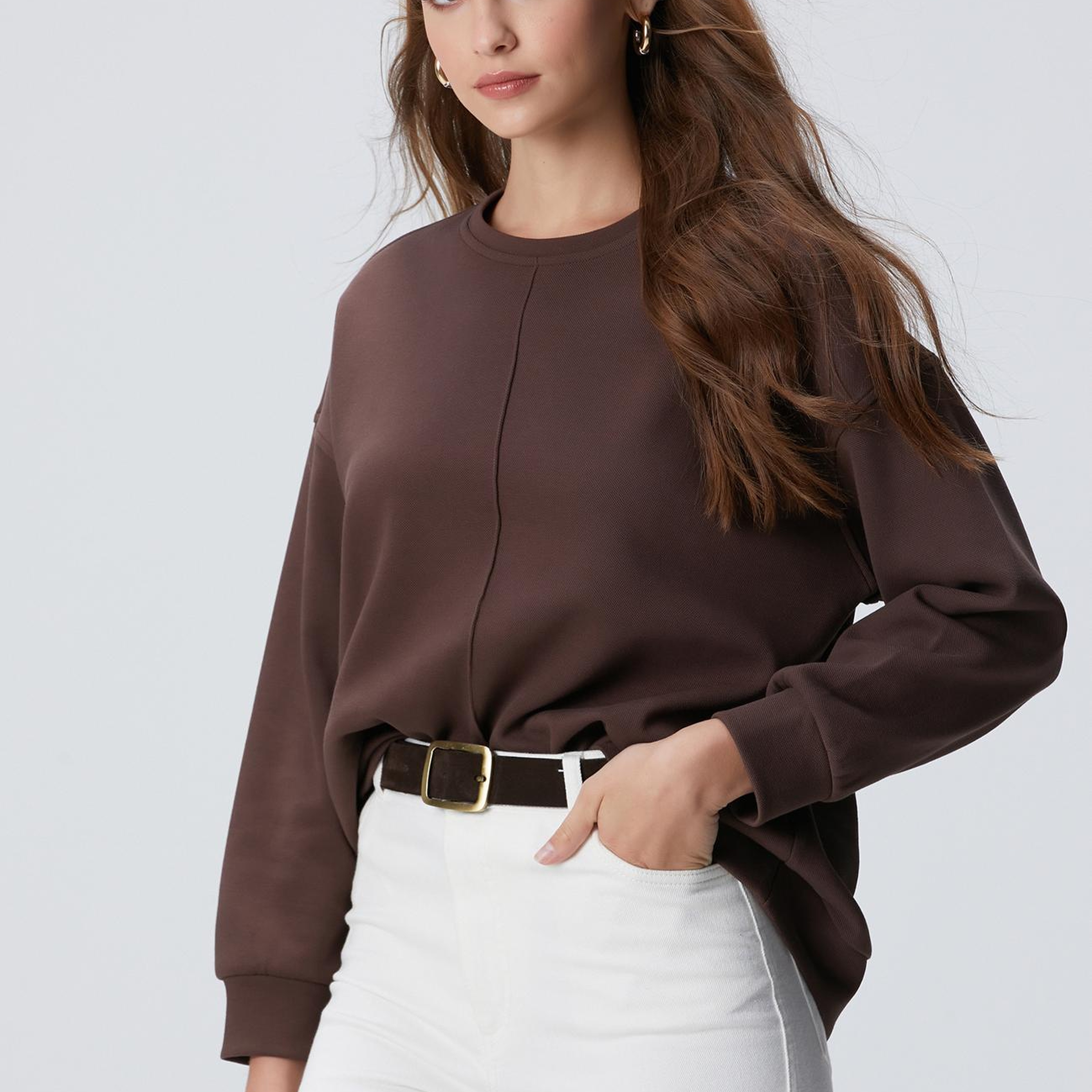 Network Kadın Kahverengi Sweatshirt