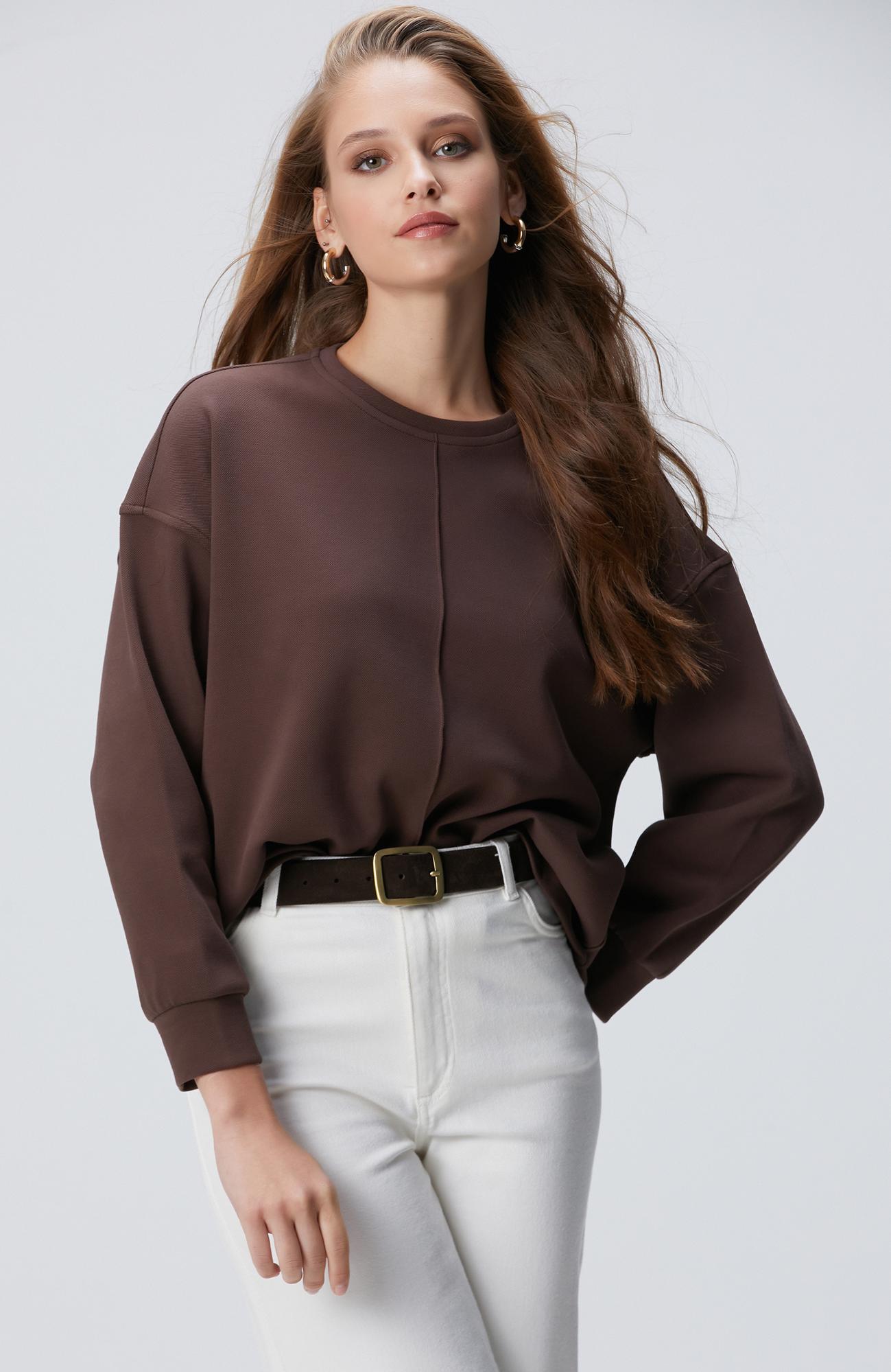 Network Kadın Kahverengi Sweatshirt