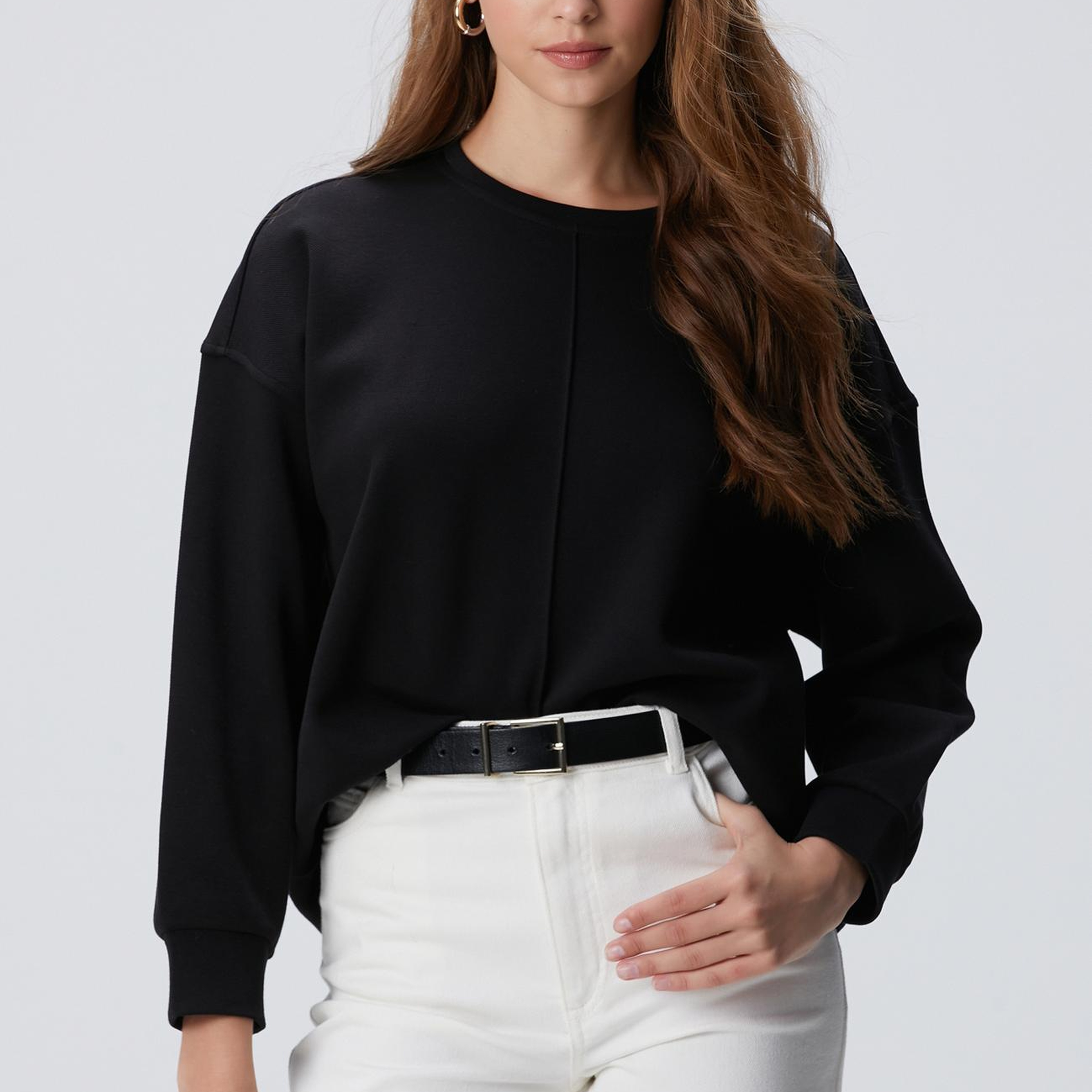 Network Kadın Siyah Sweatshirt