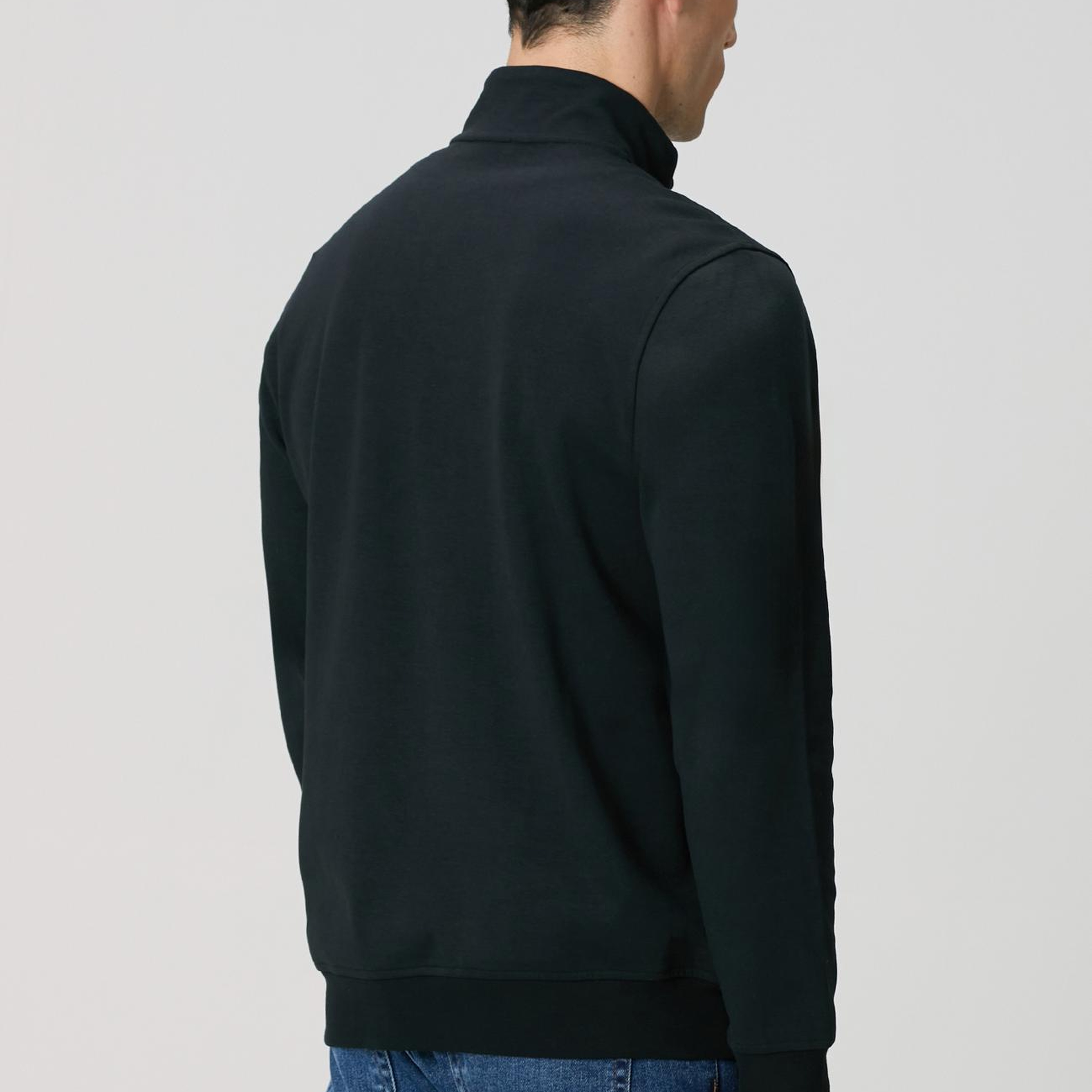 Network Erkek Siyah Fermuarlı Sweatshirt