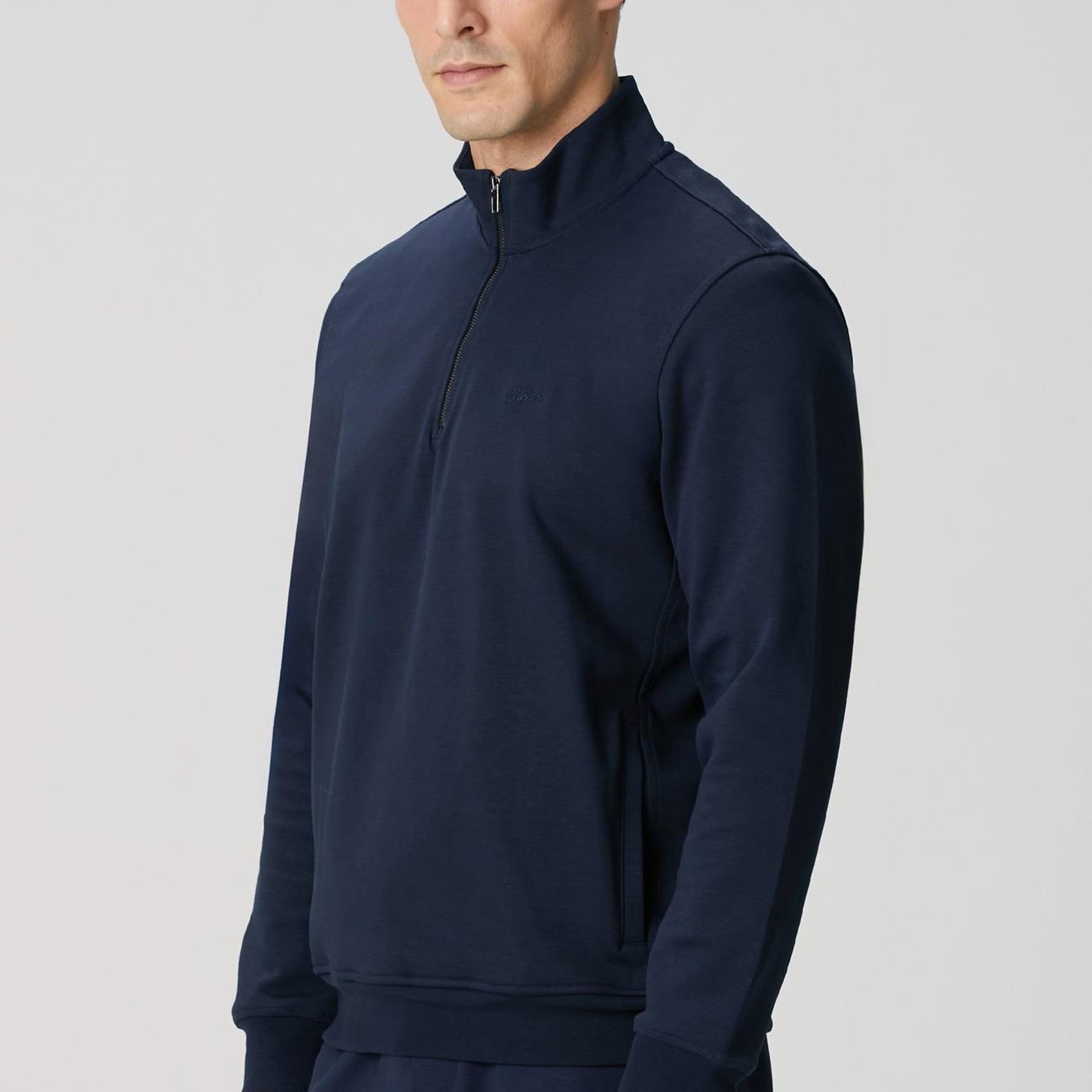 Network Erkek Lacivert Fermuarlı Sweatshirt