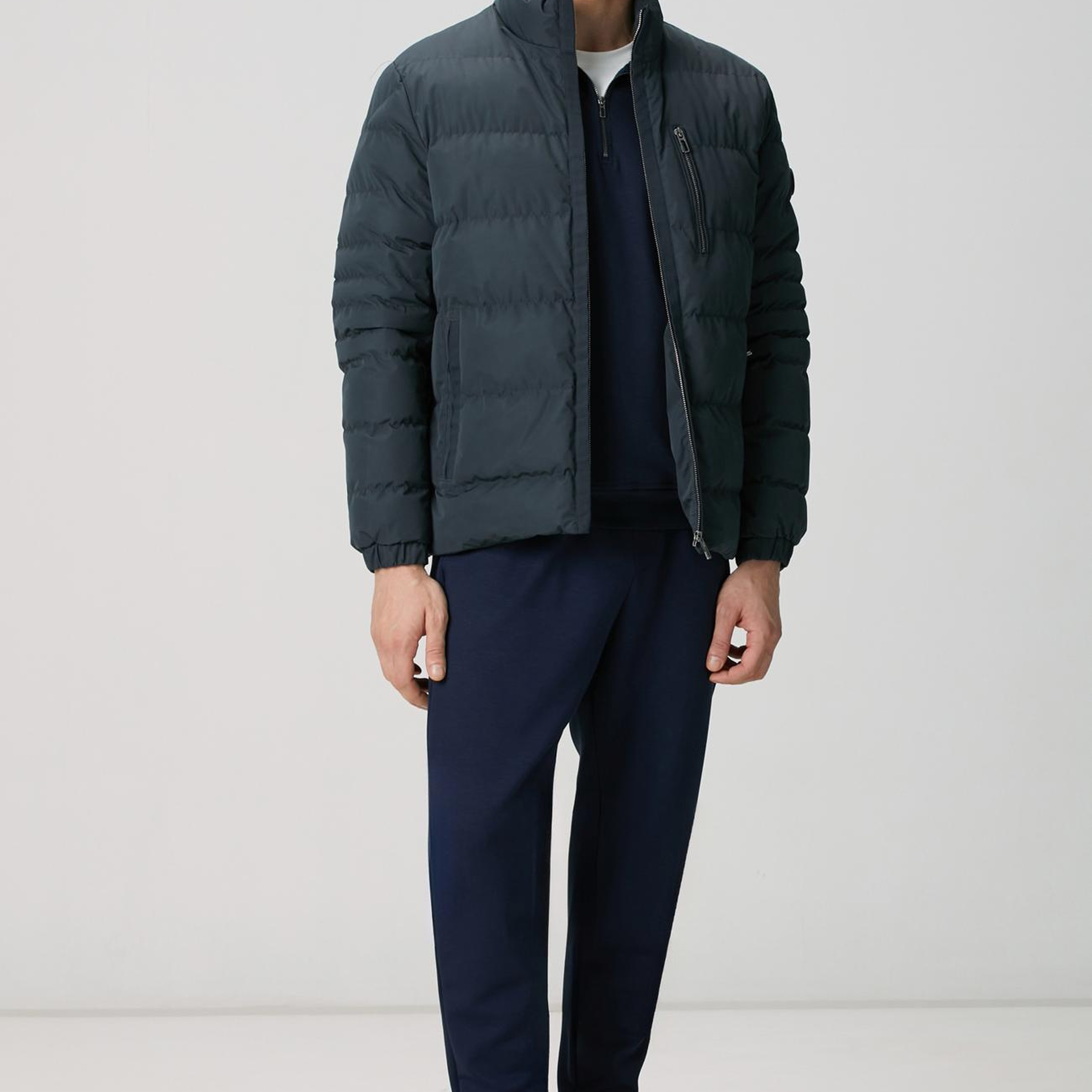 Network Erkek Lacivert Fermuarlı Sweatshirt