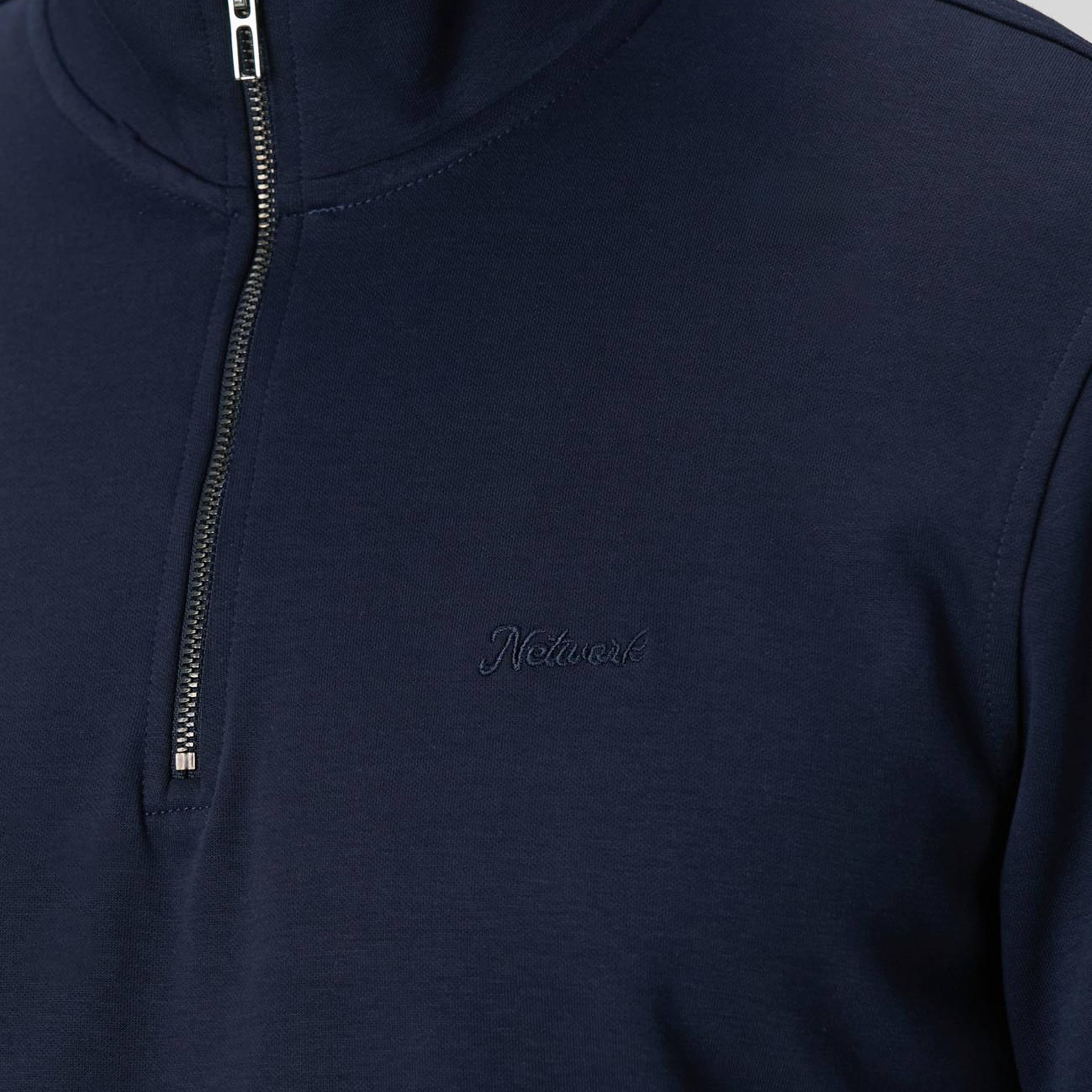 Network Erkek Lacivert Fermuarlı Sweatshirt