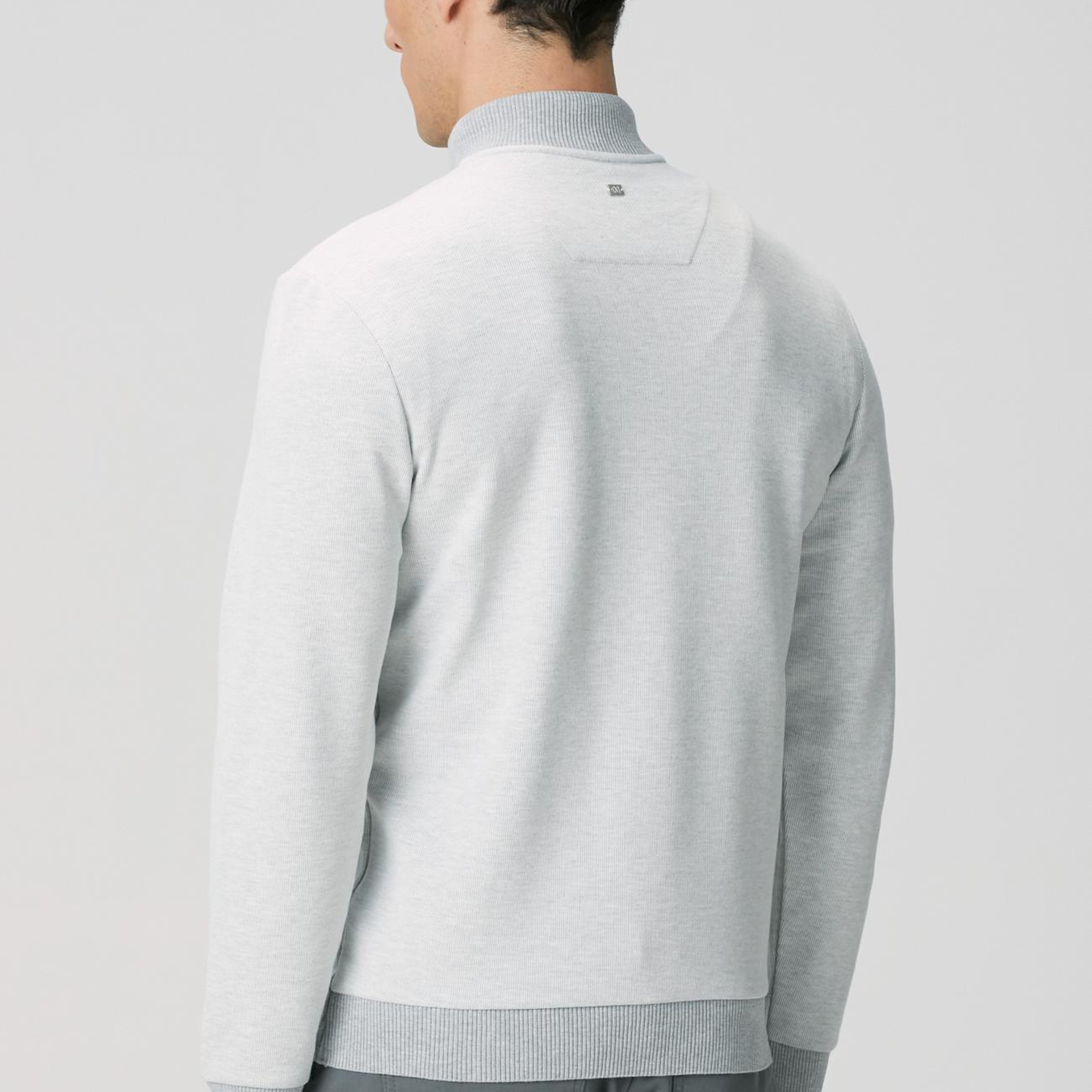 Network Erkek Kırık Beyaz Fermuarlı Yaka Garnili Sweatshirt