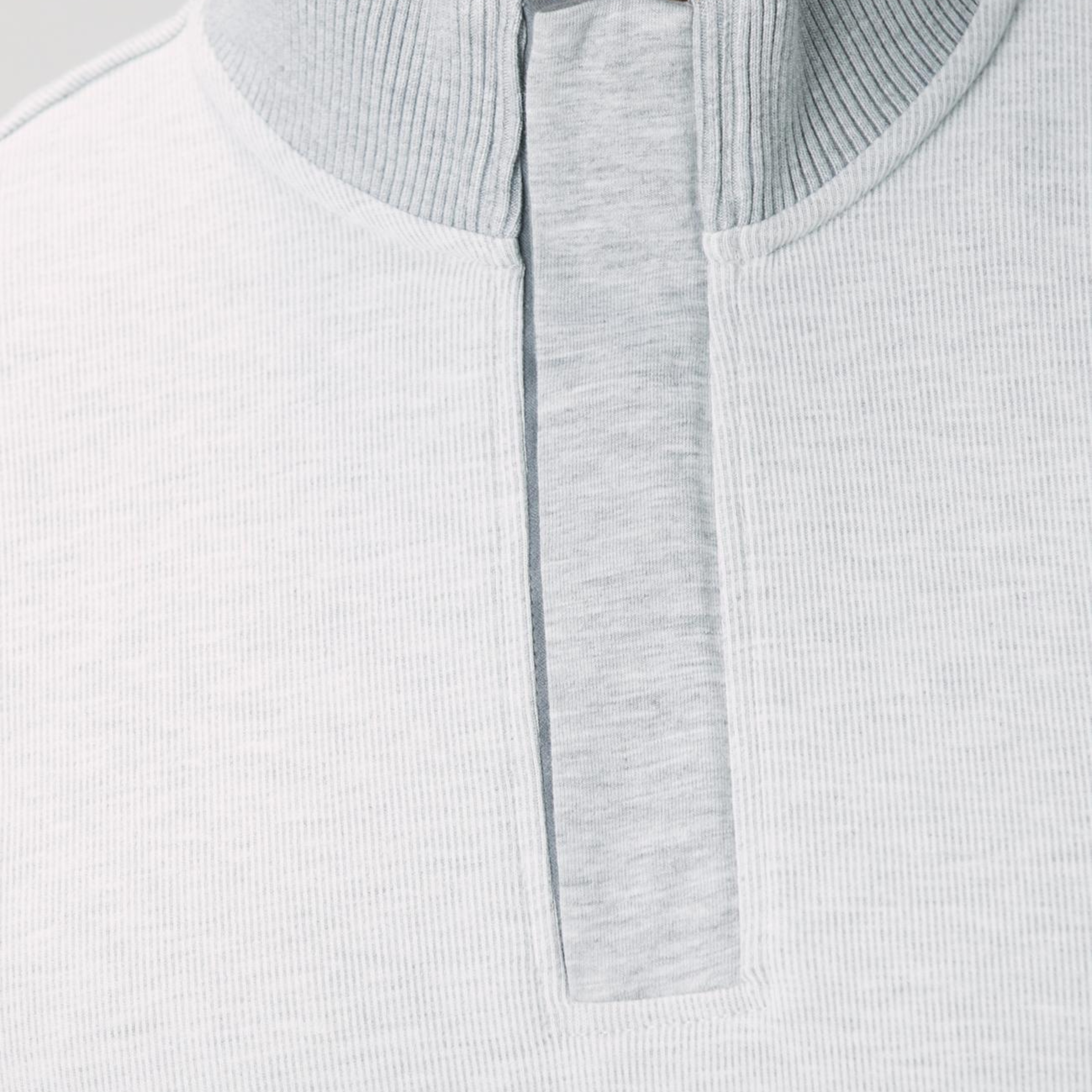 Network Erkek Kırık Beyaz Fermuarlı Yaka Garnili Sweatshirt