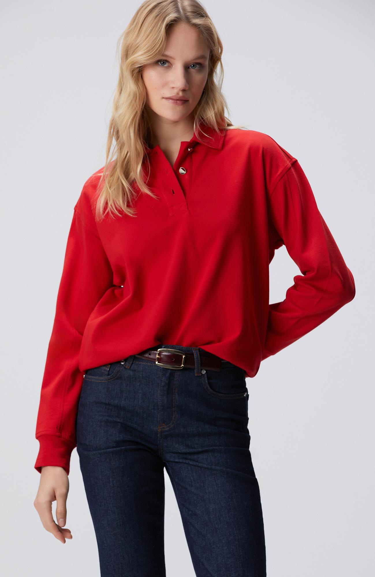 Network Kadın Kırmızı Sweatshirt