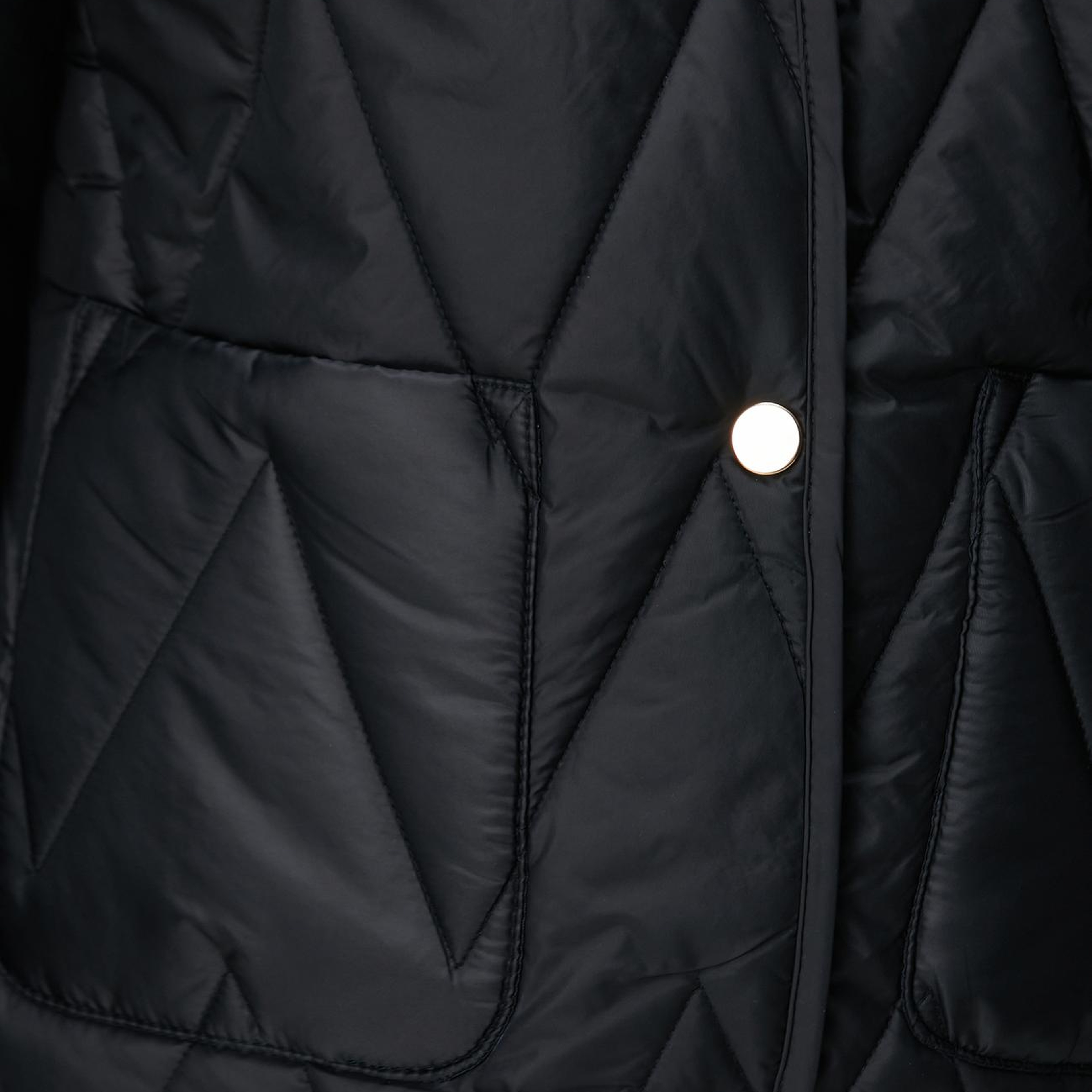 Network Kadın Siyah Zigzag Kapitone Mont