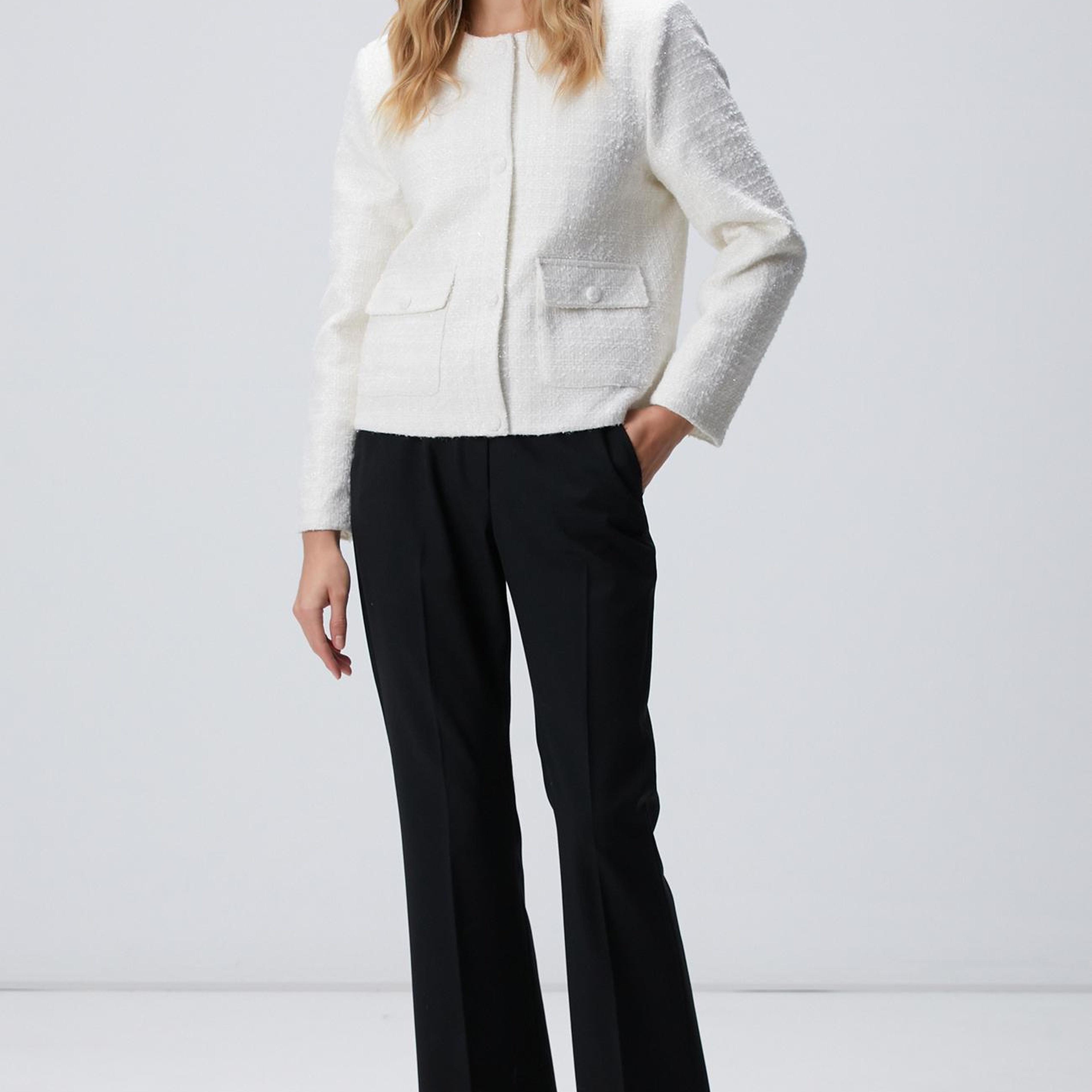 Network Kadın Kırık Beyaz Kısa Mont