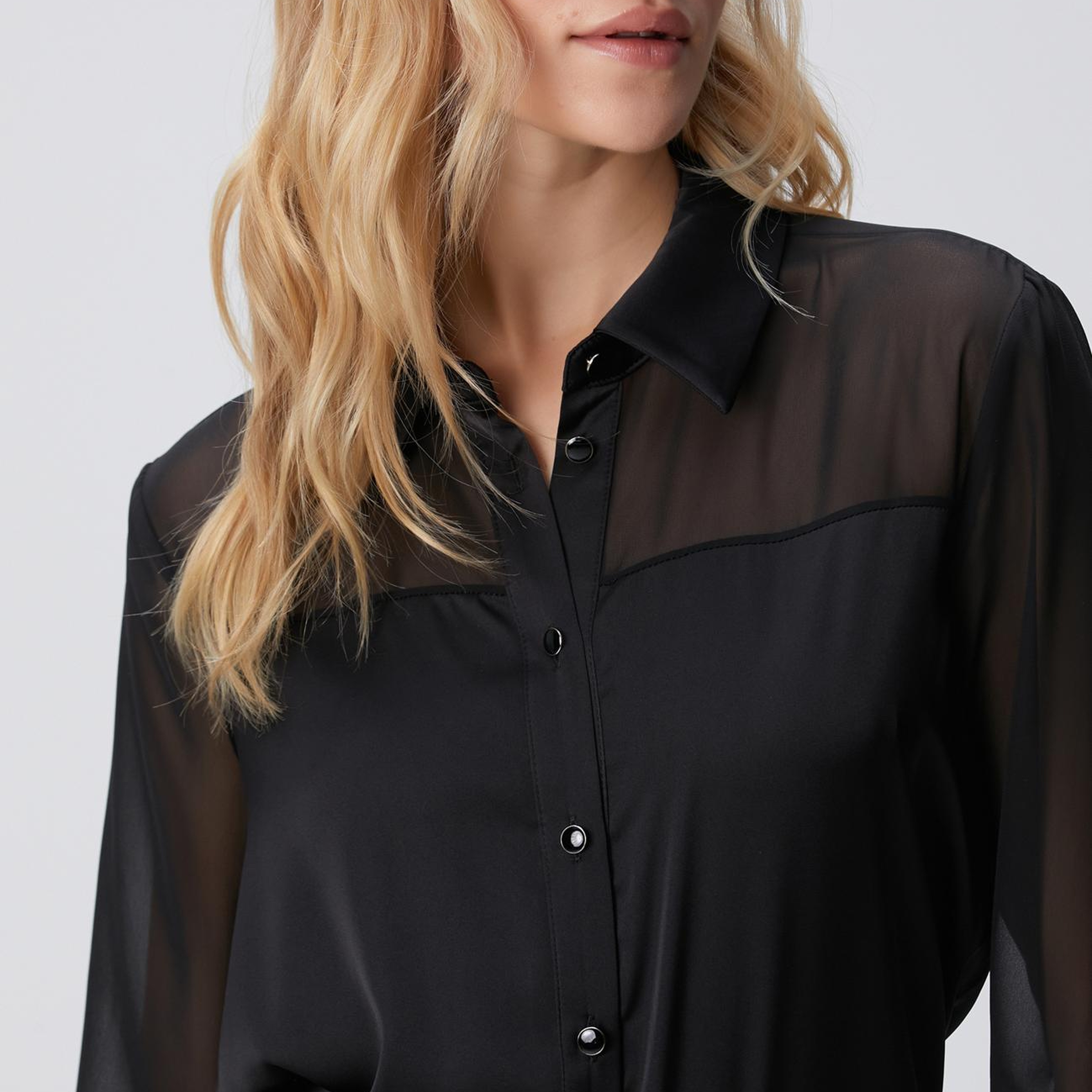 Network Kadın Siyah Gömlek