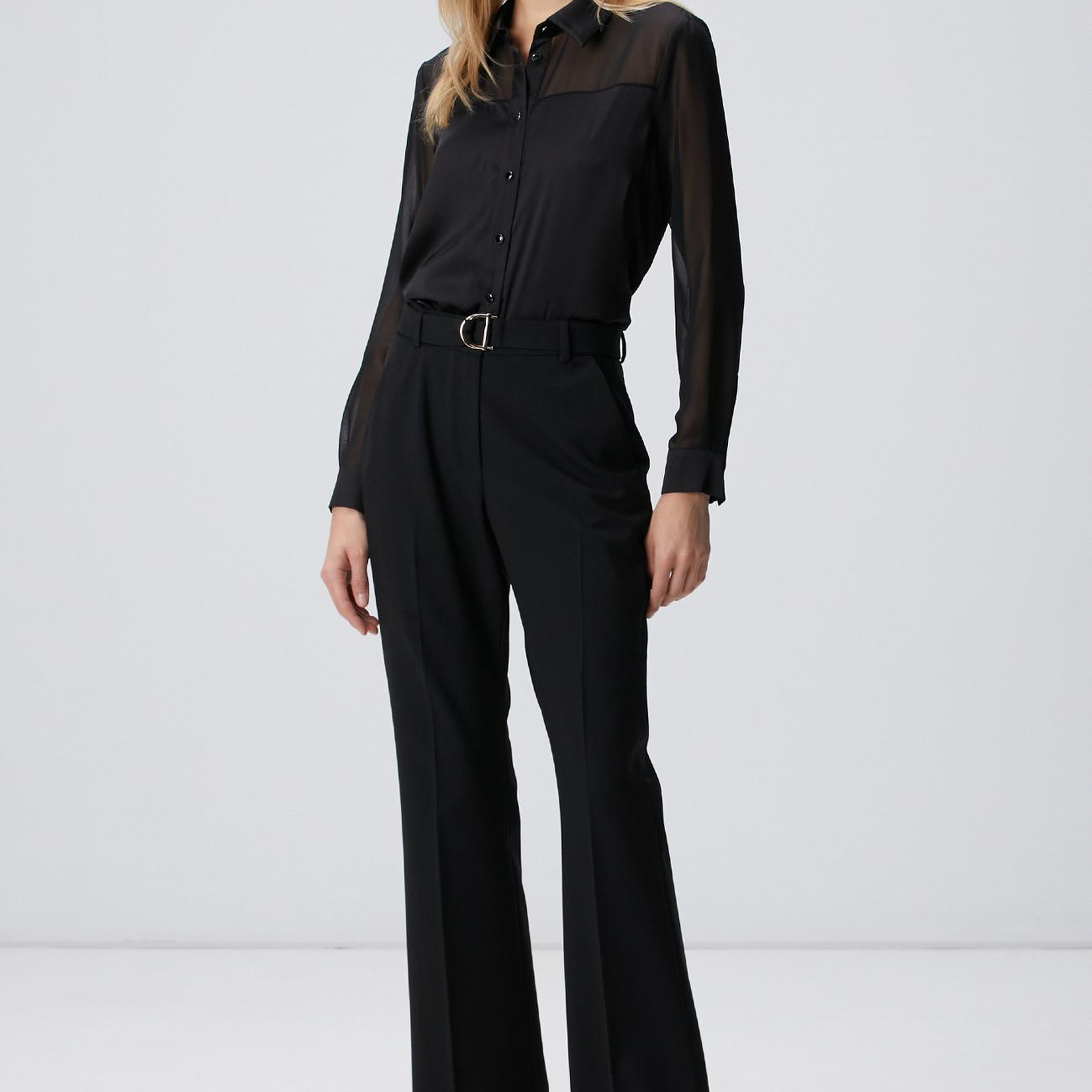 Network Kadın Siyah Gömlek