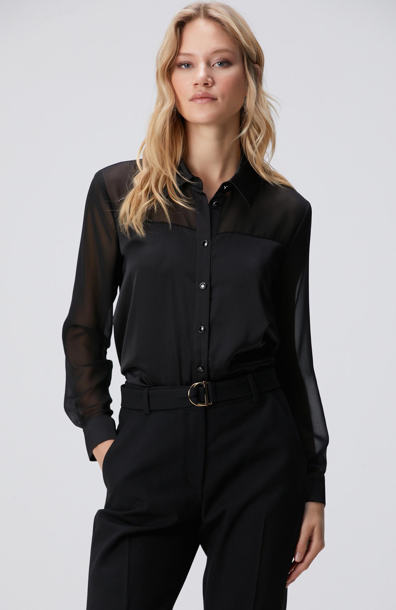Network Kadın Siyah Gömlek