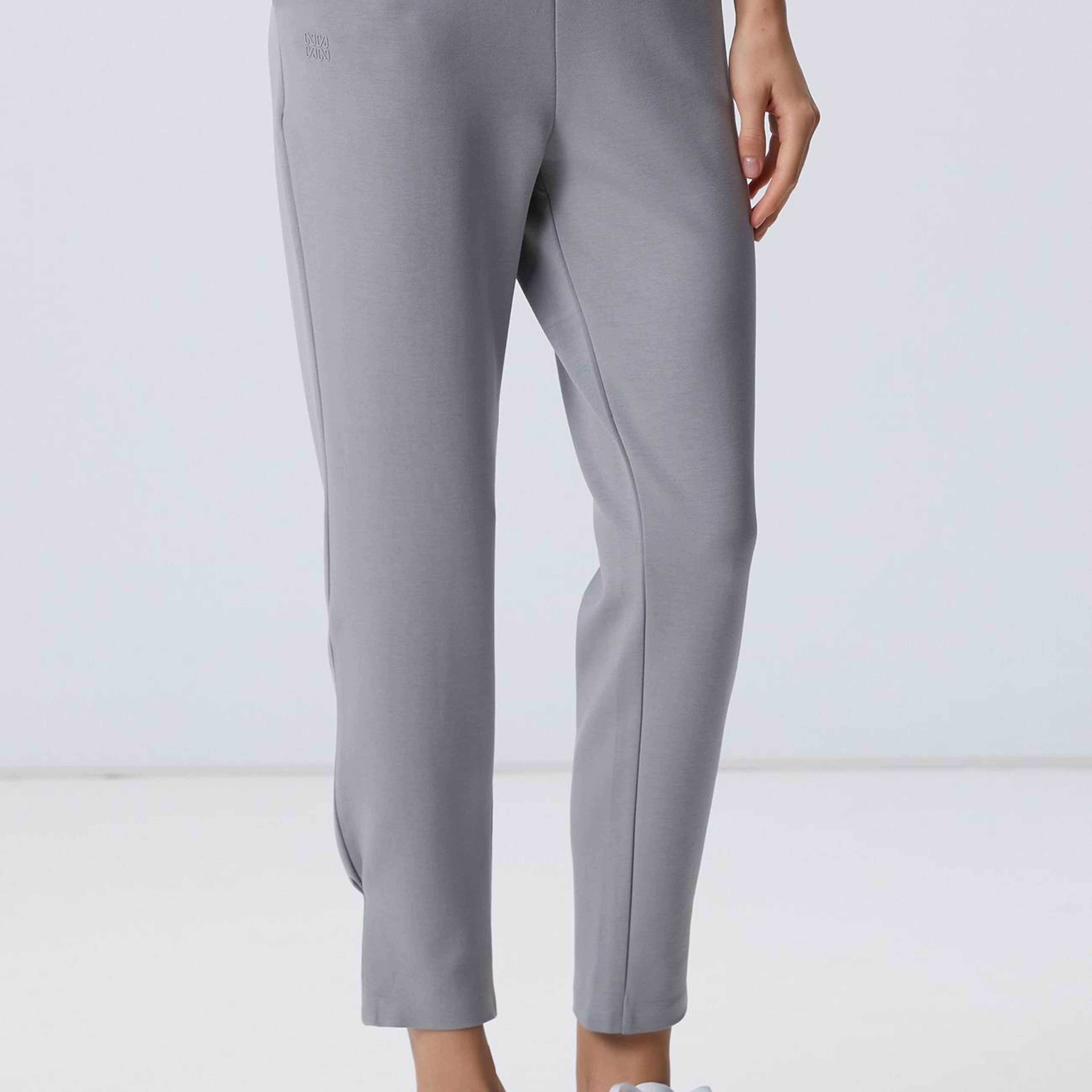 Network Kadın Gri Paçası Pile Detaylı Eşofman