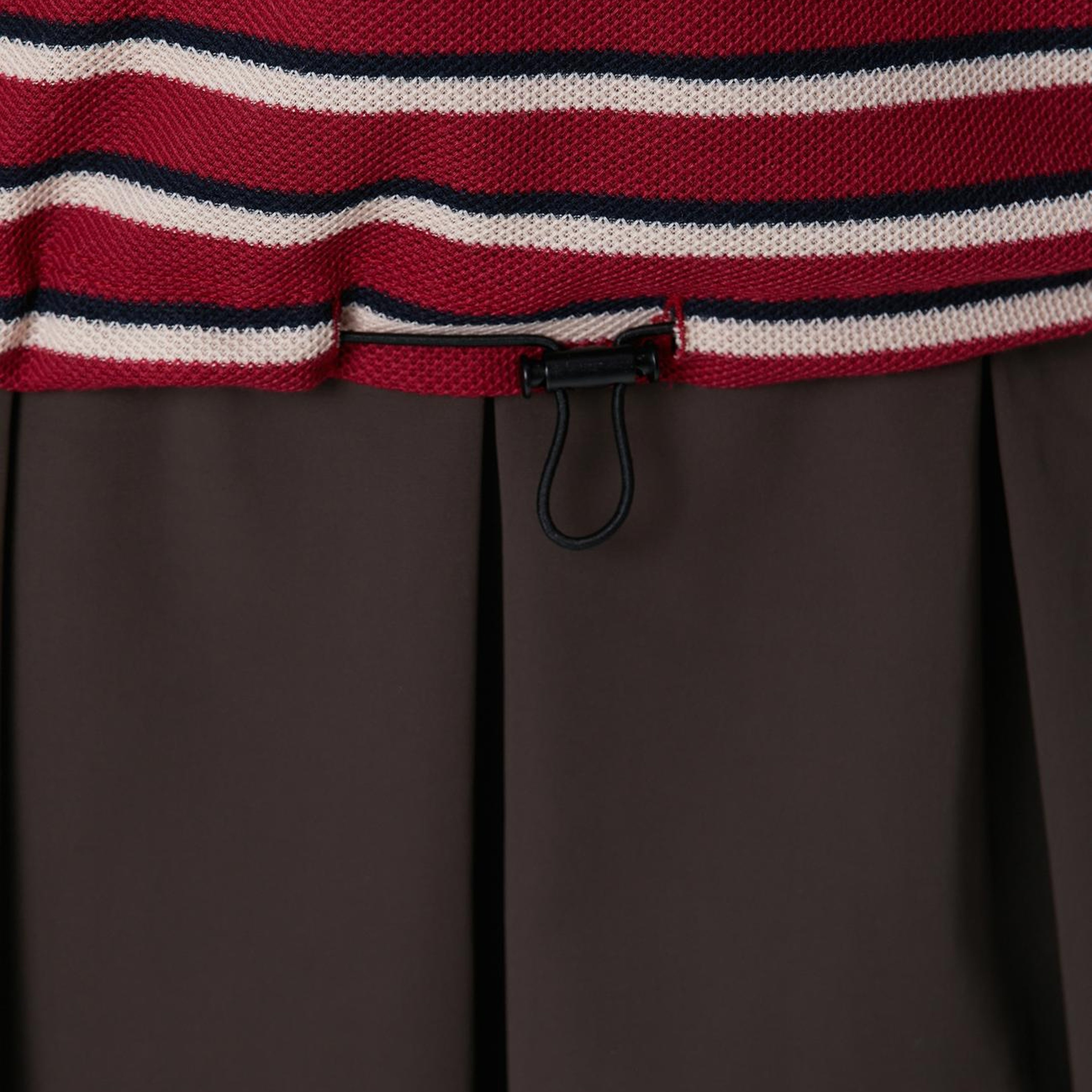 Network Kadın Kırmızı Yarım Kol Çizgili Pike Polo Sweatshirt