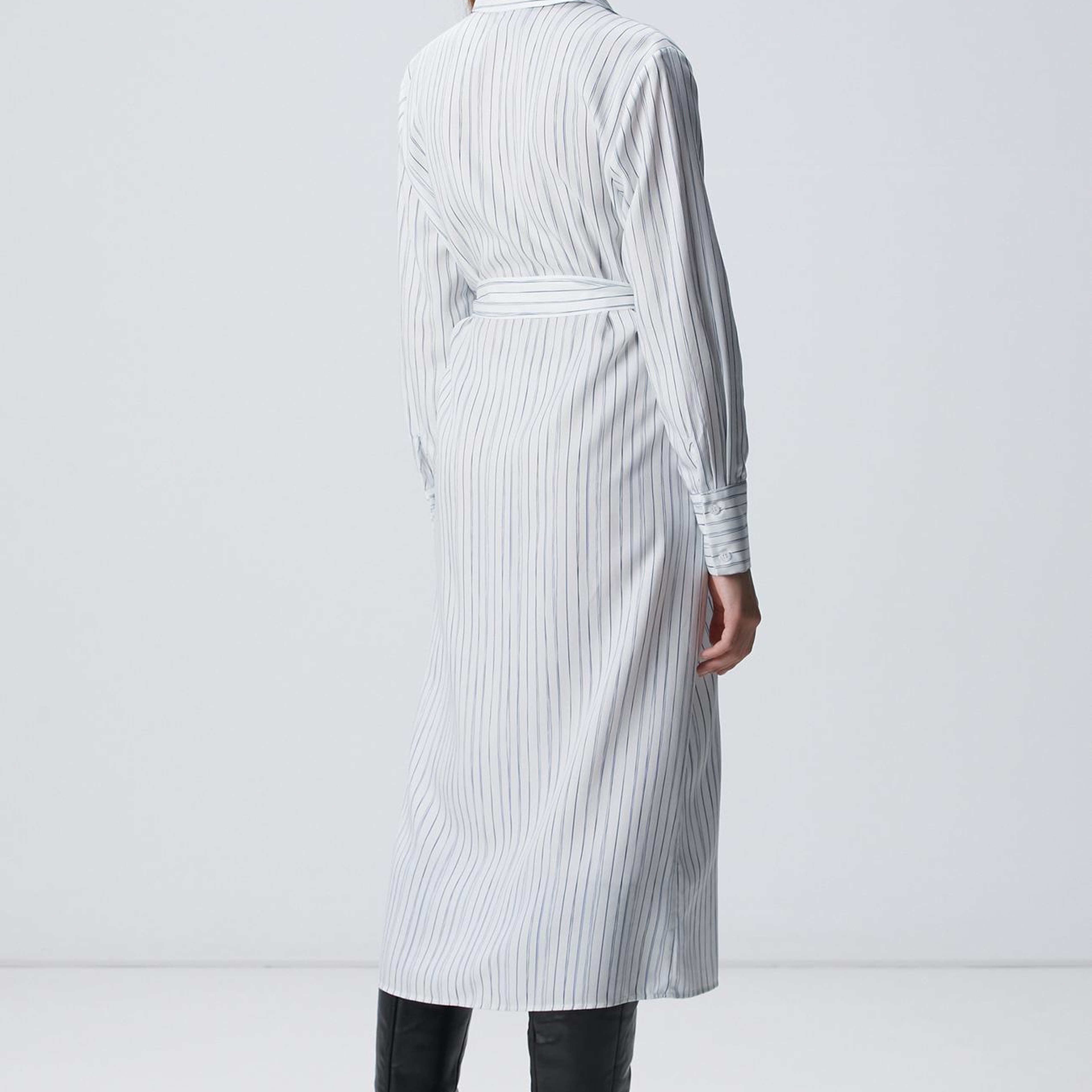 Network Kadın Kırık Beyaz Çizgili Elbise