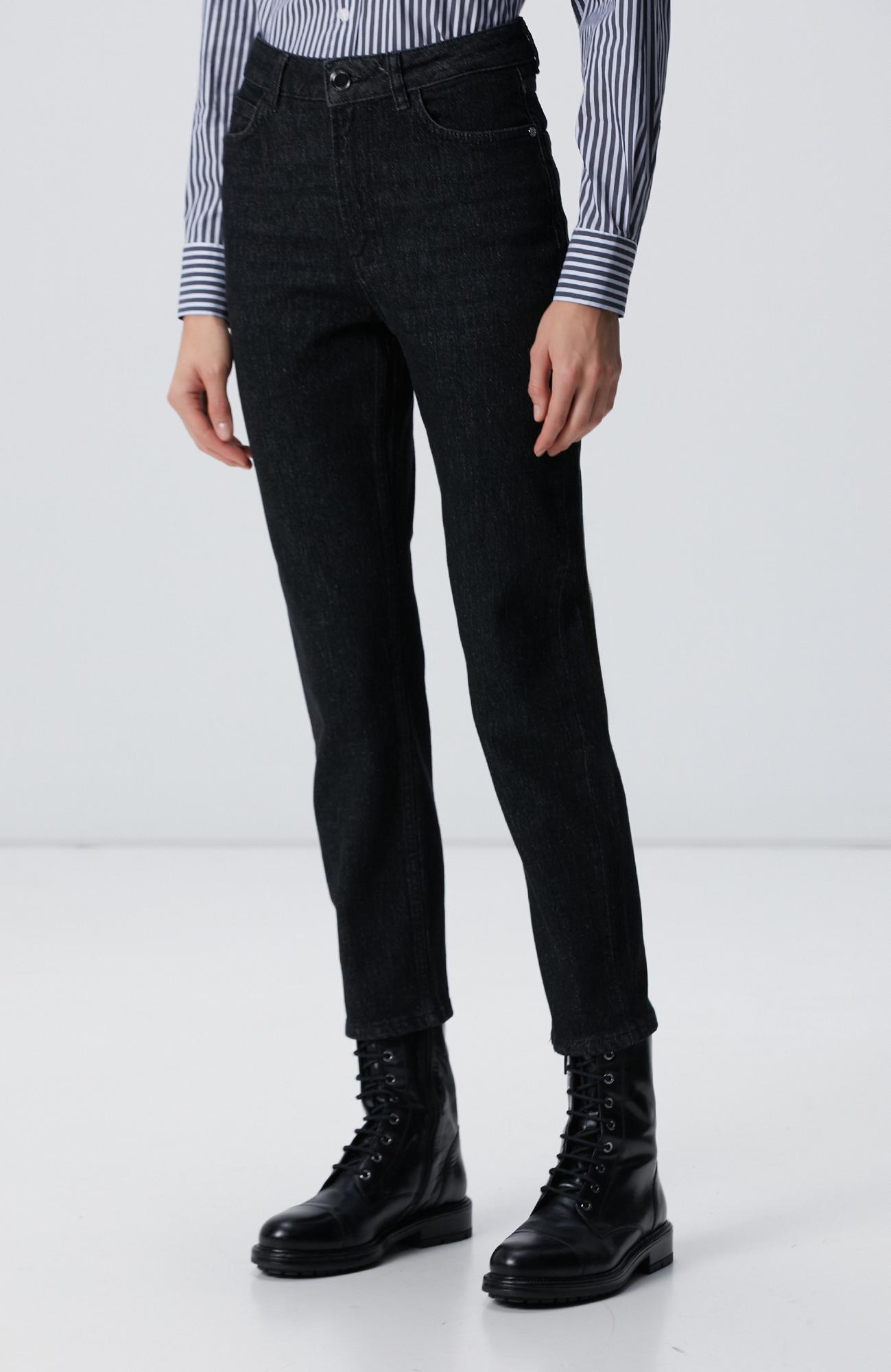 Network Kadın Siyah Mom Fit Denim Pantolon